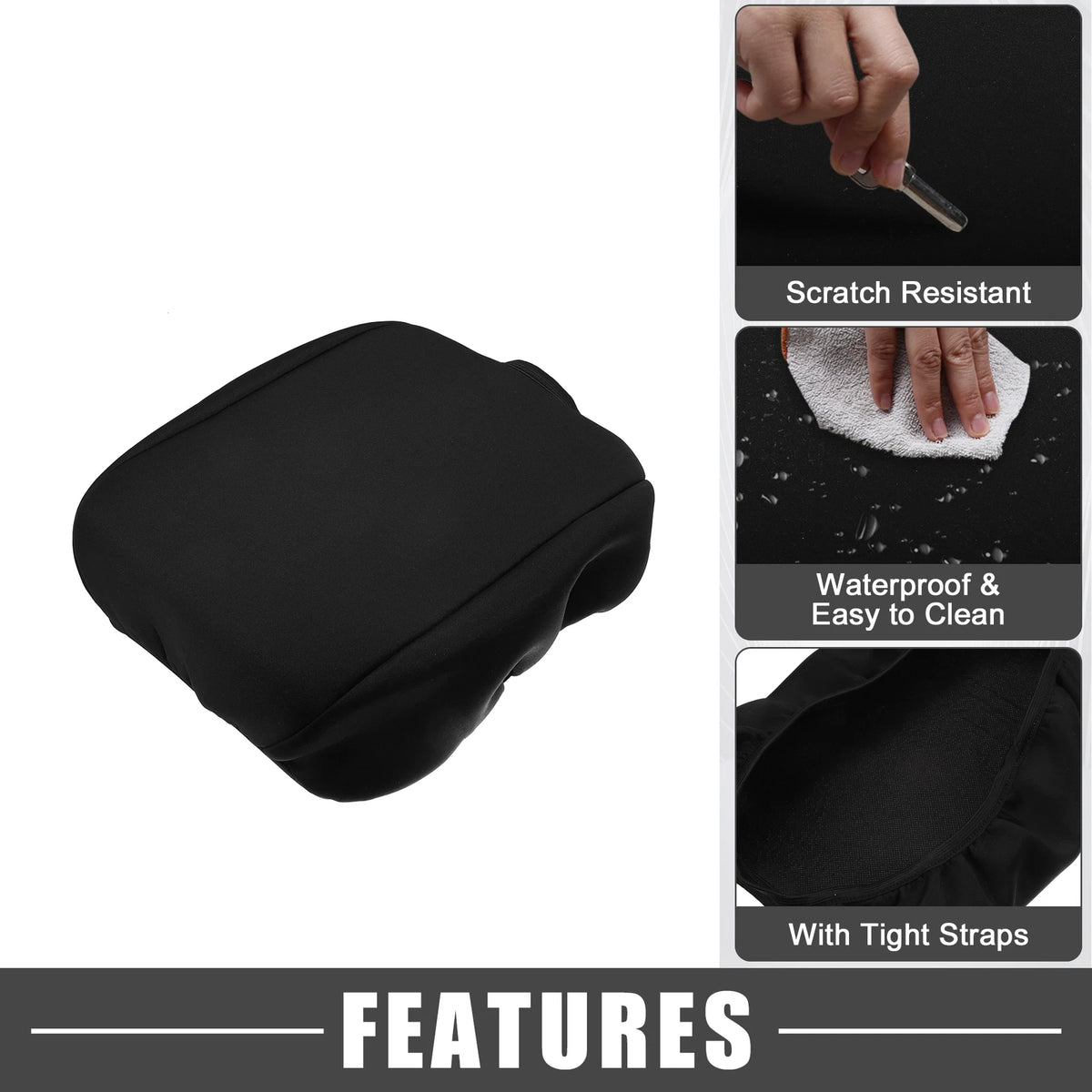 Auto Center Console Pad Armrest Cover for Jeep Wrangler JL/JLU (2018-2023)