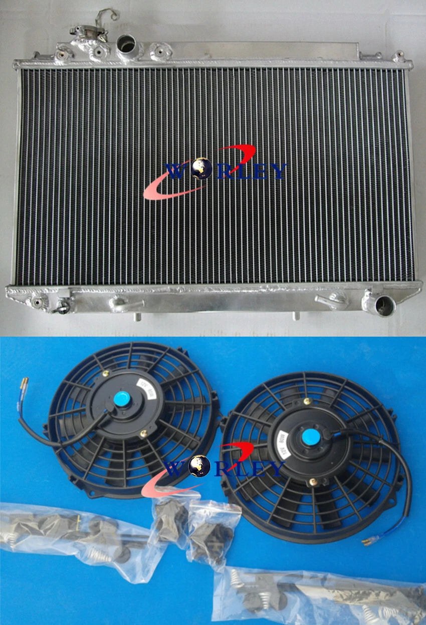Aluminum Radiator +2 Fans for Toyota Cressida MX83 (1989-1993)