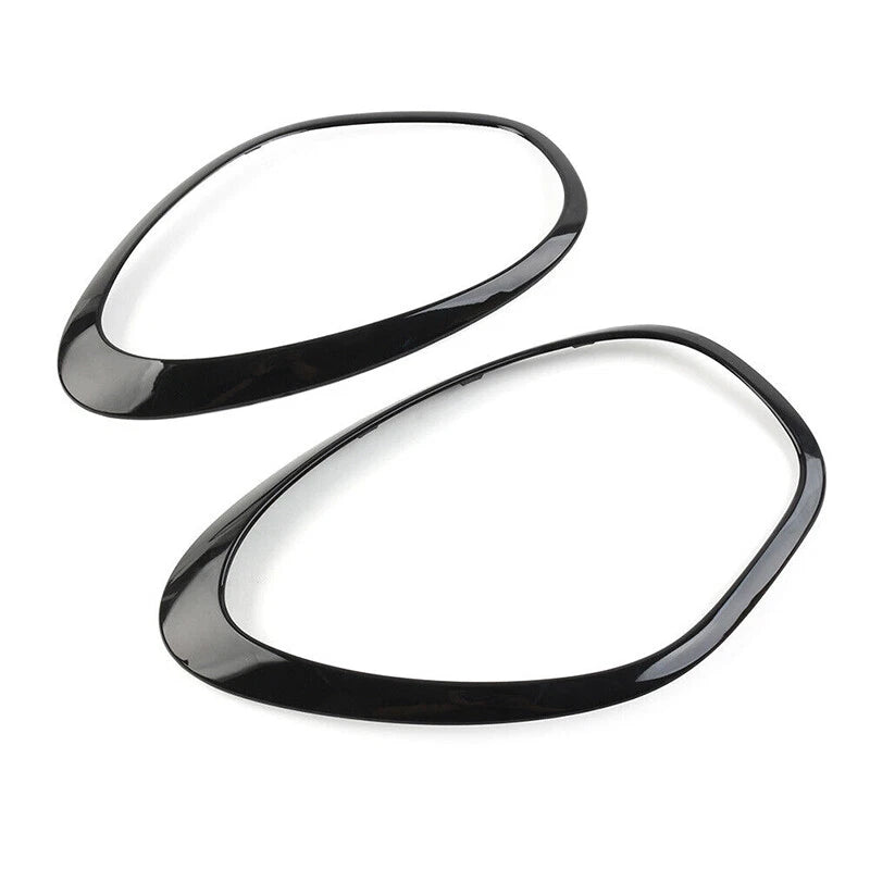 2 x Glossy Black Headlight Trim Rings for MINI R60 Cooper Countryman (2011-2016)