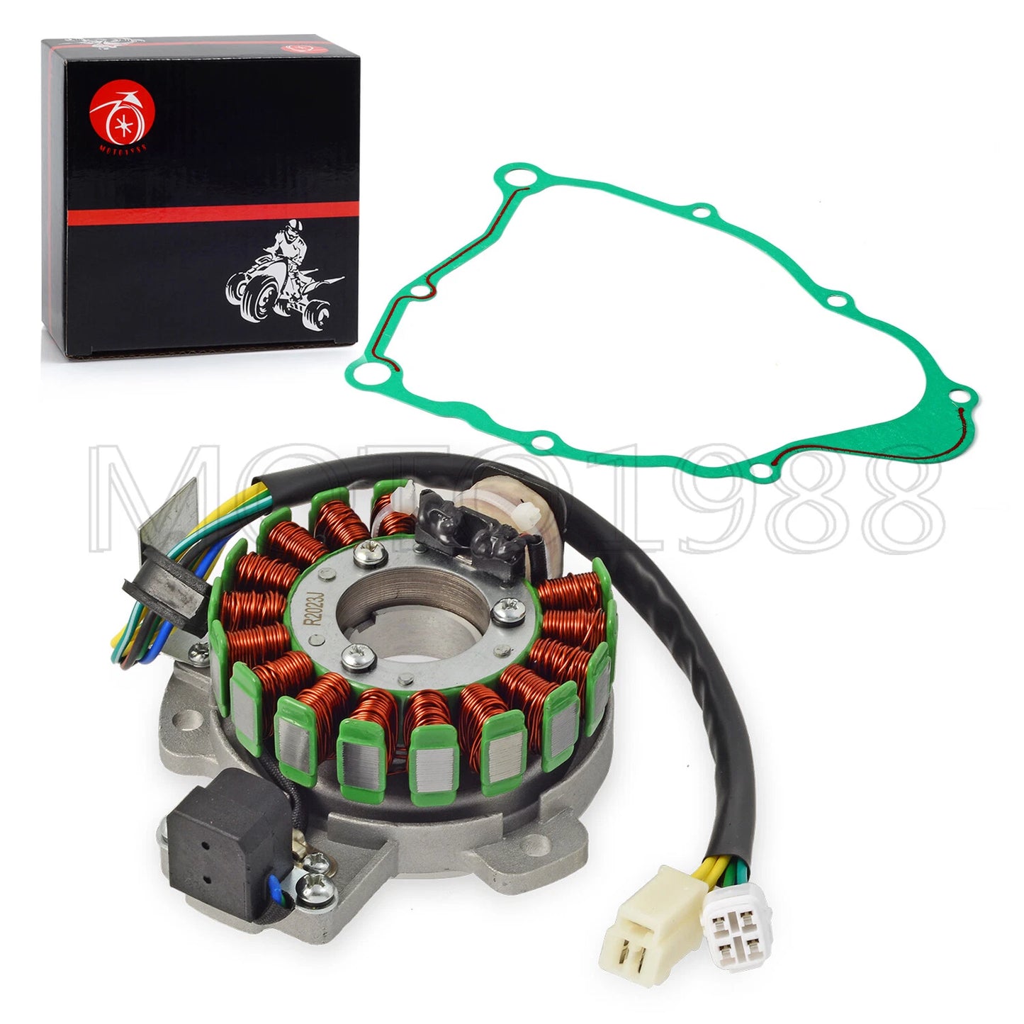 Stator & Plate w/Gasket for Yamaha Timberwolf 250 YFB250FW 4WD (1994–2000)