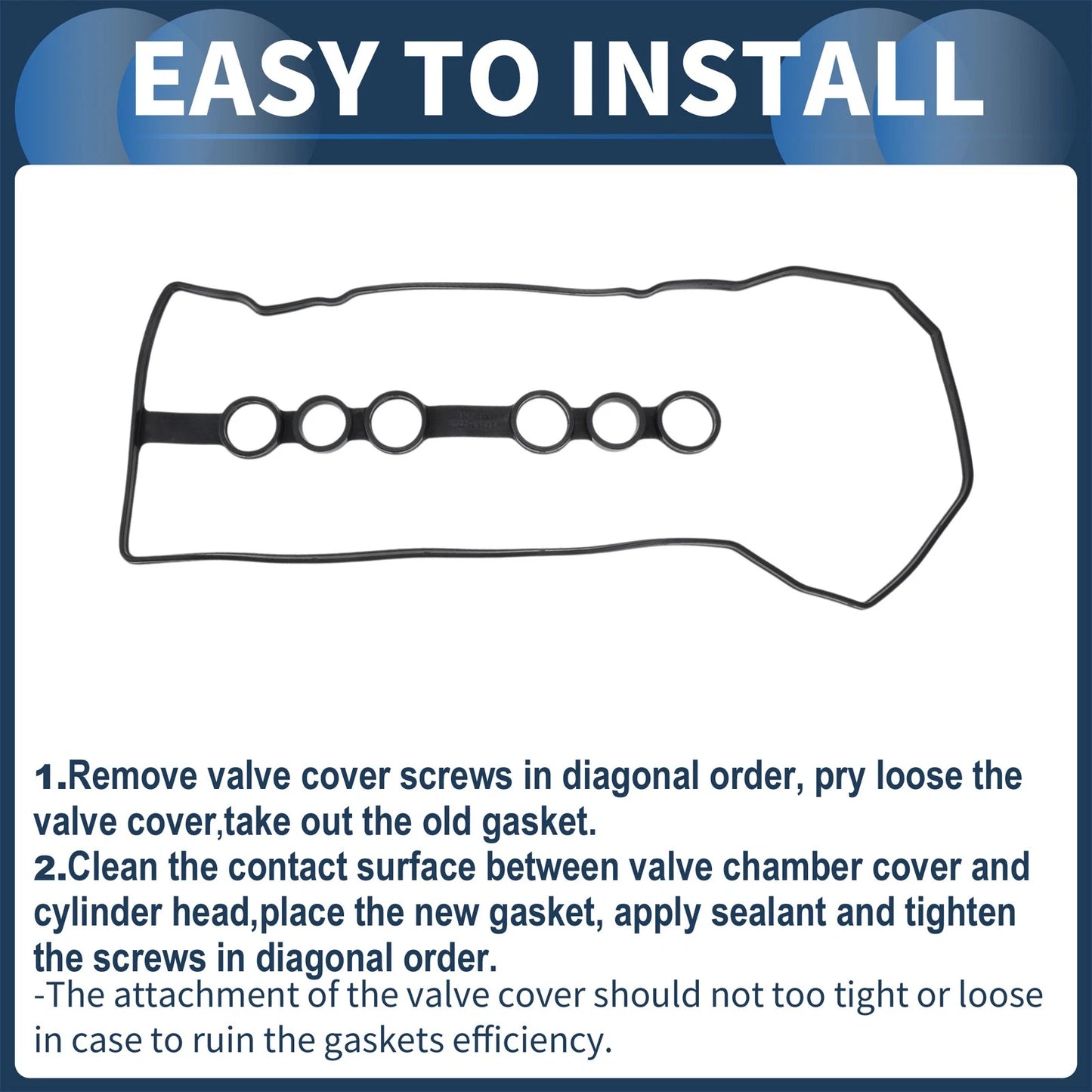 Valve Cover Gasket Set for Make & Model (1121322050) - Cylinder Head Seal