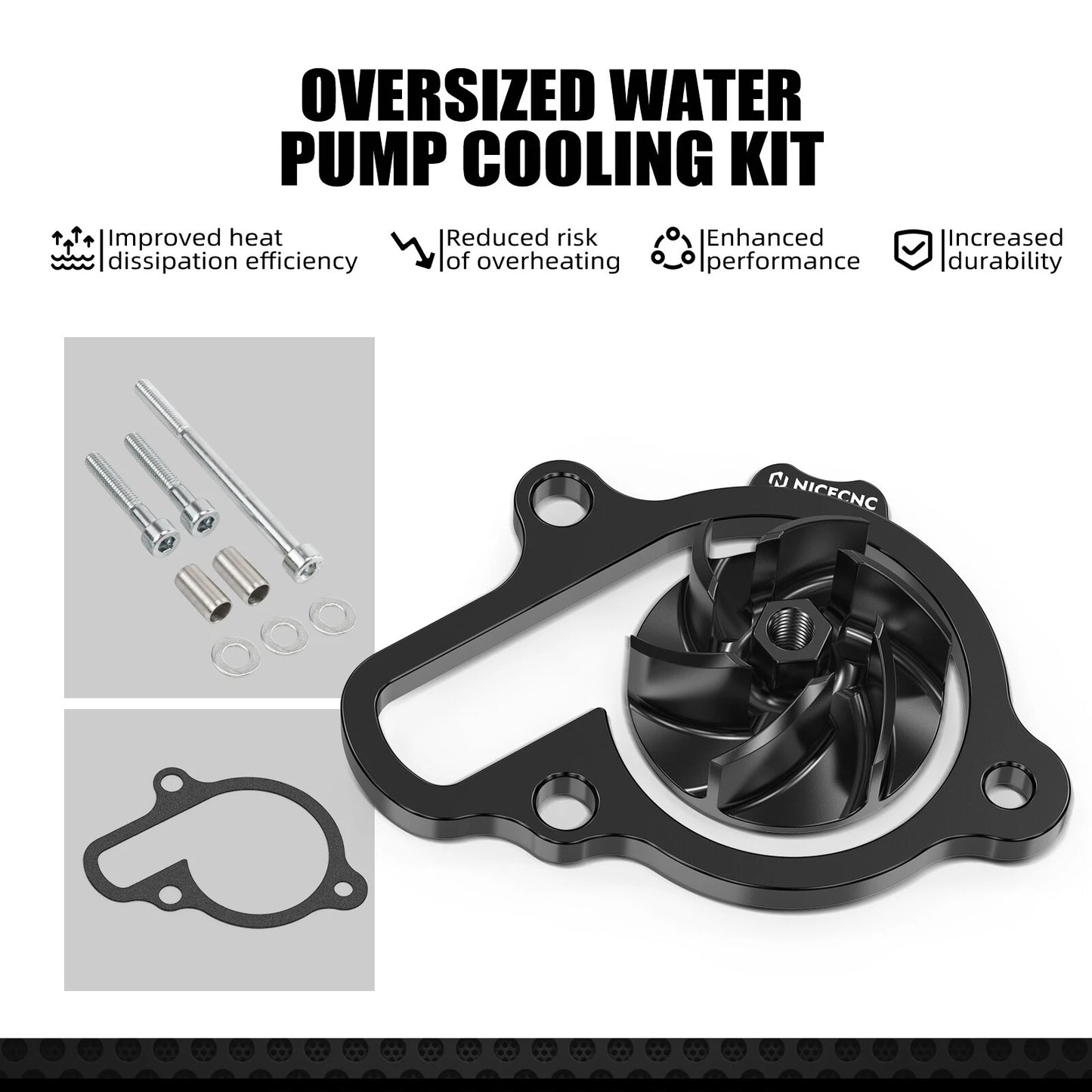 CNC Oversized Water Pump Cooler Spacer Kit for Honda CRF450 R RX (2021-2025)