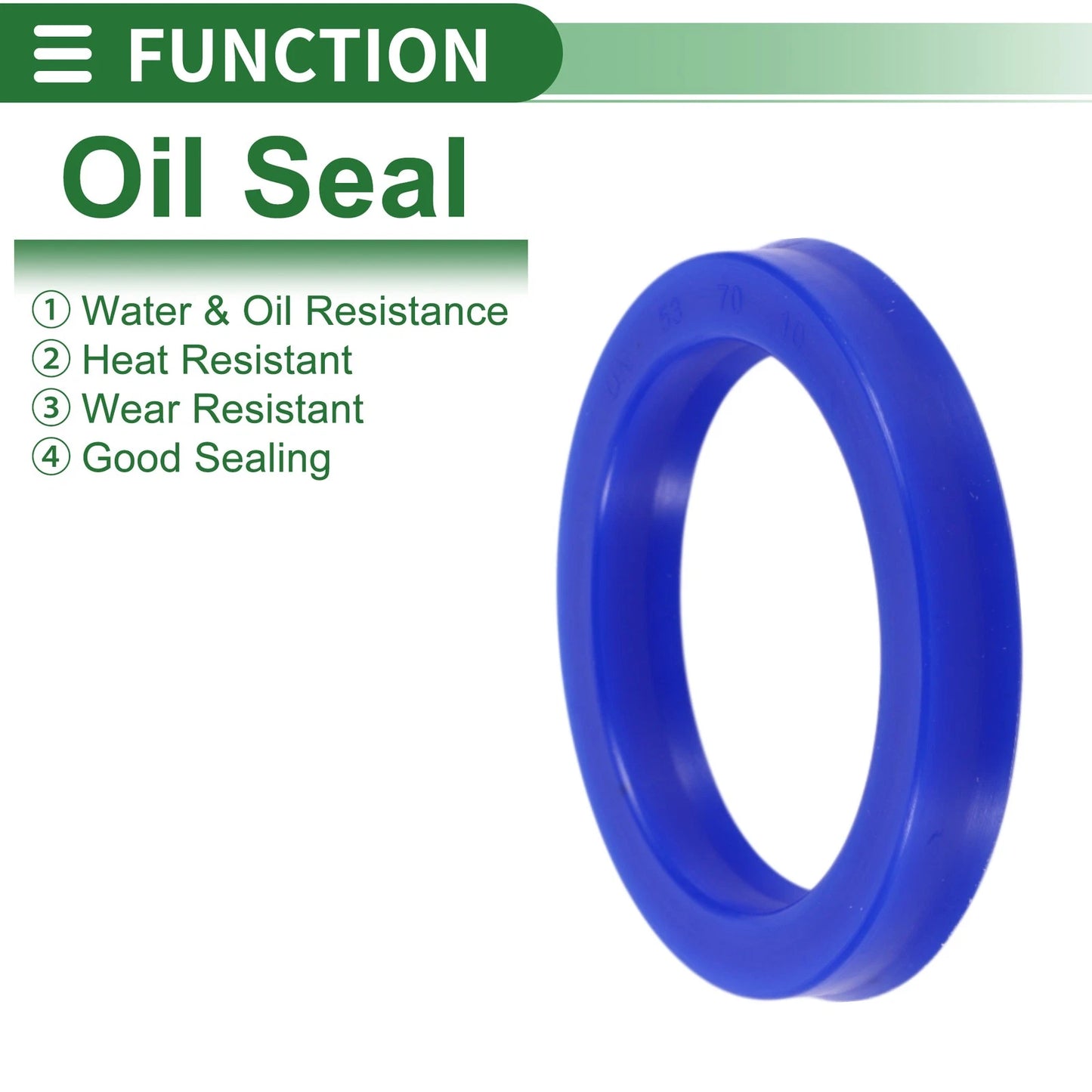 Oil Seal / 53x70x10mm 5 Pcs / Rotary Shaft Seal TPU for Universal