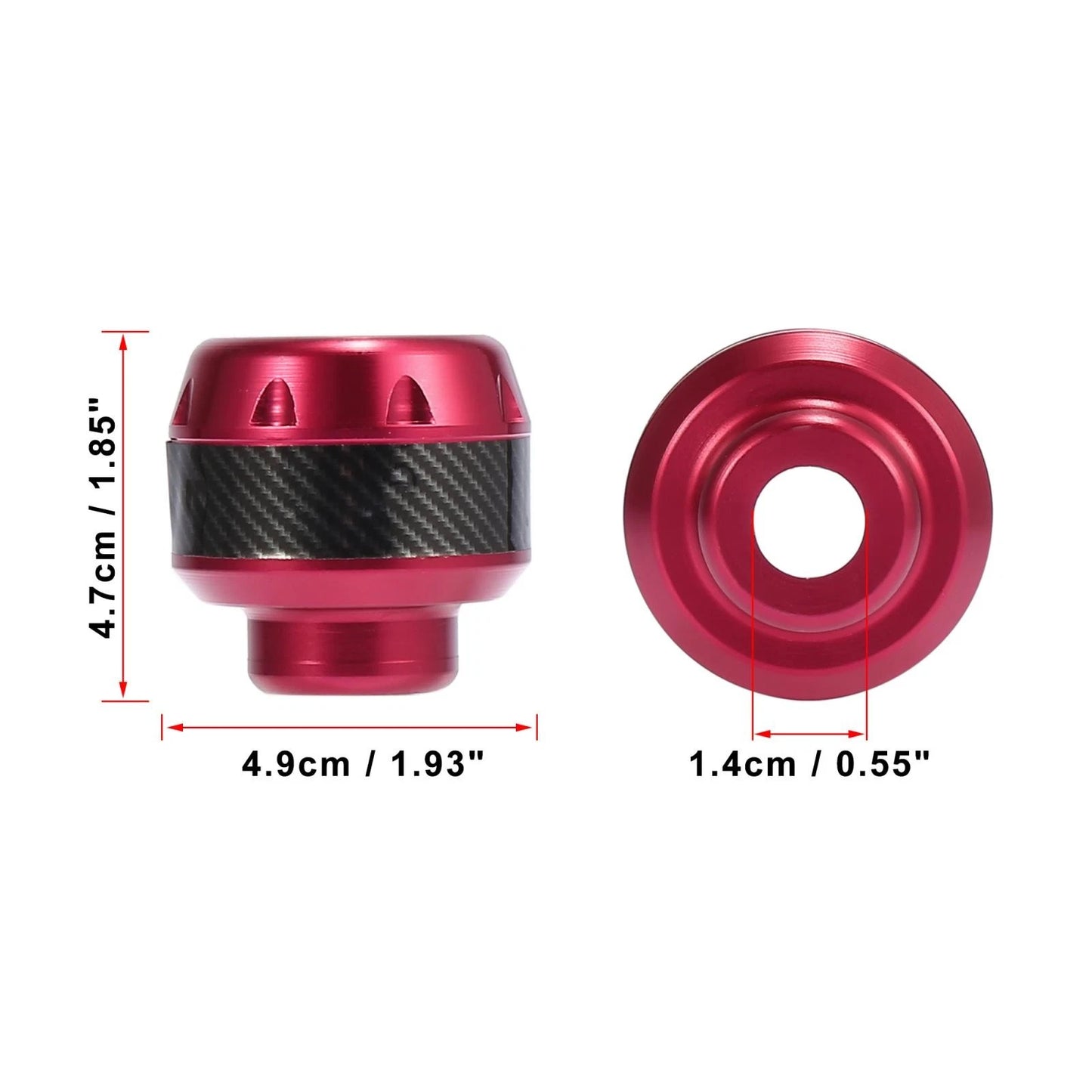 2 x Pair Front Fork Sliders Crash Pad Red for Motorcycle