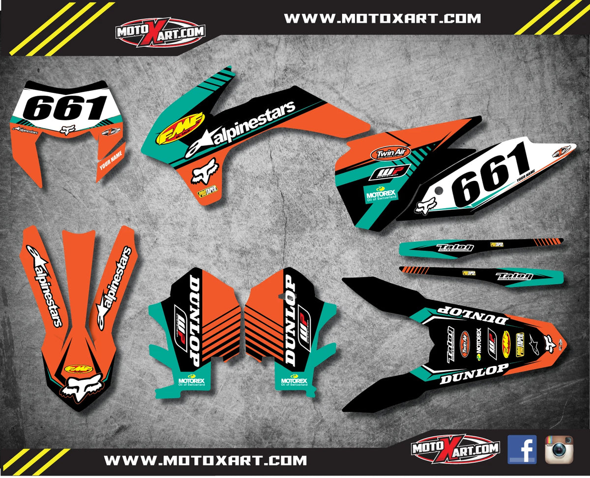 Custom Graphics Kit - VITAL STYLE Stickers for KTM EXC (2014-2016)