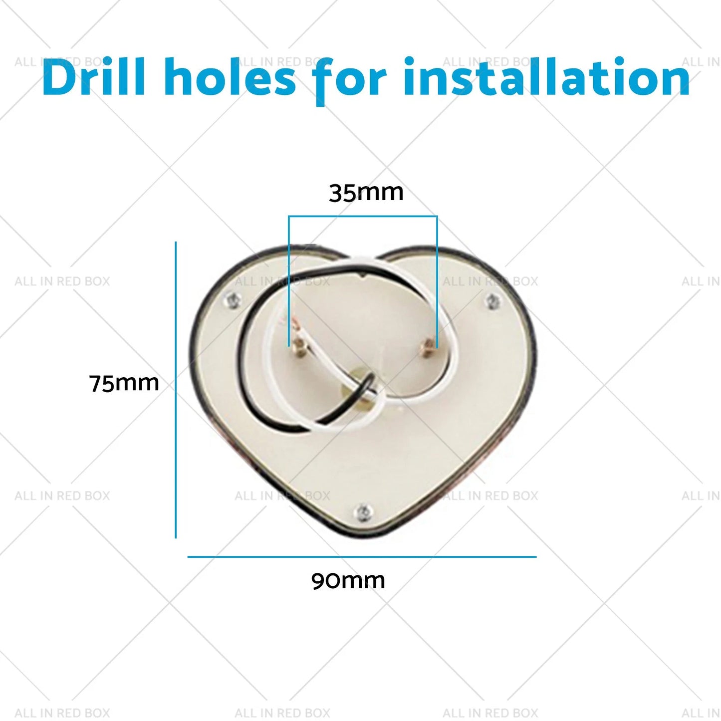 12V LED Side Marker Indicators - Clear Flash for Heart