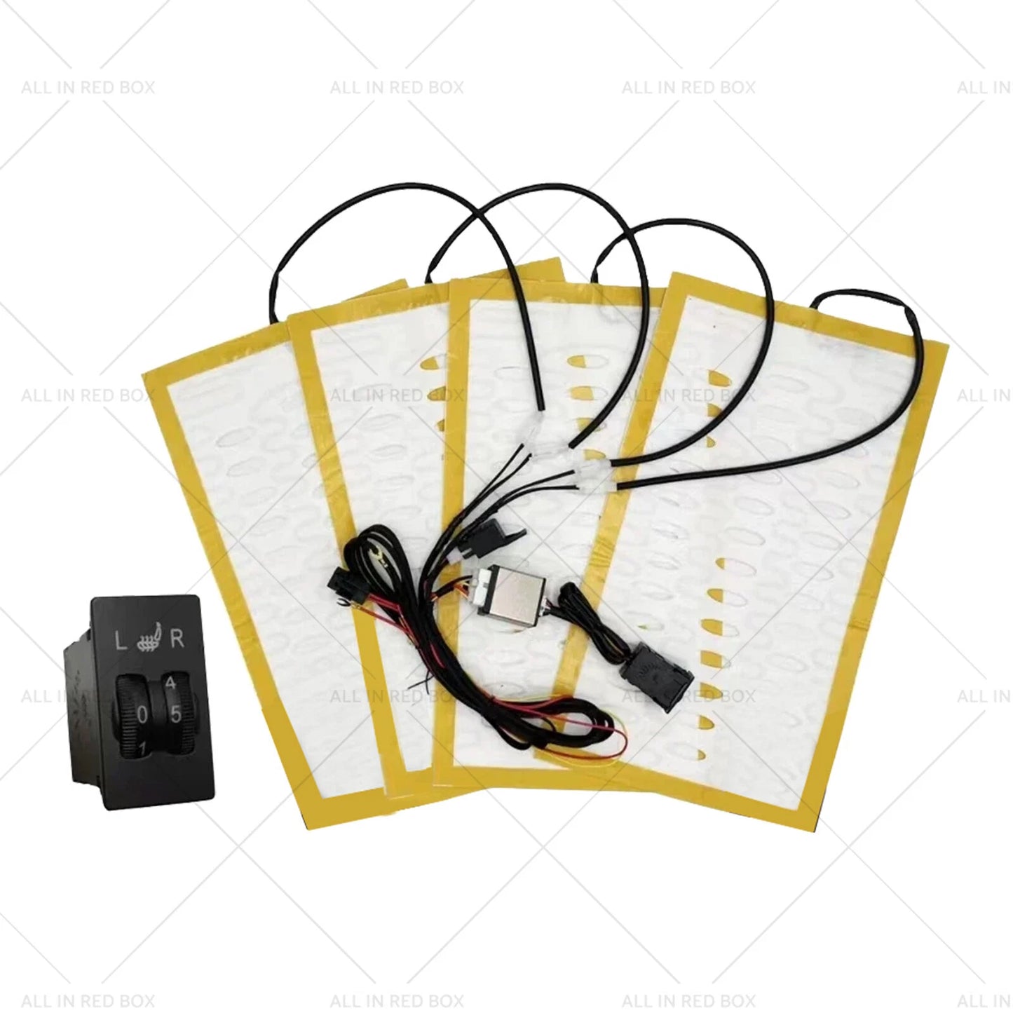 12V Car Seat Heater Kit Heating Pads with 5-Level Control for Universal