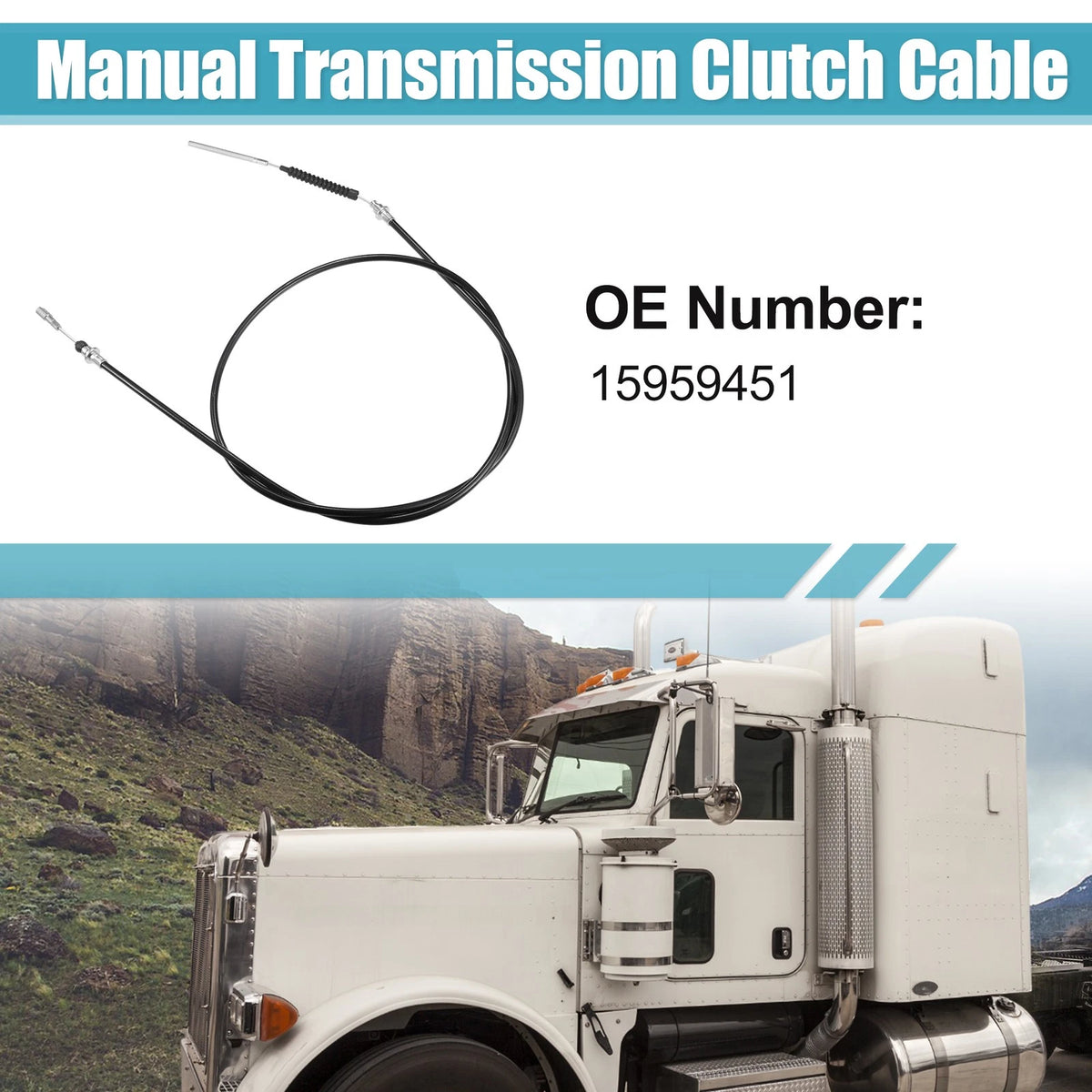 1 x Transmission Clutch Cable for GMC C6500 Topkick (1997-2002)