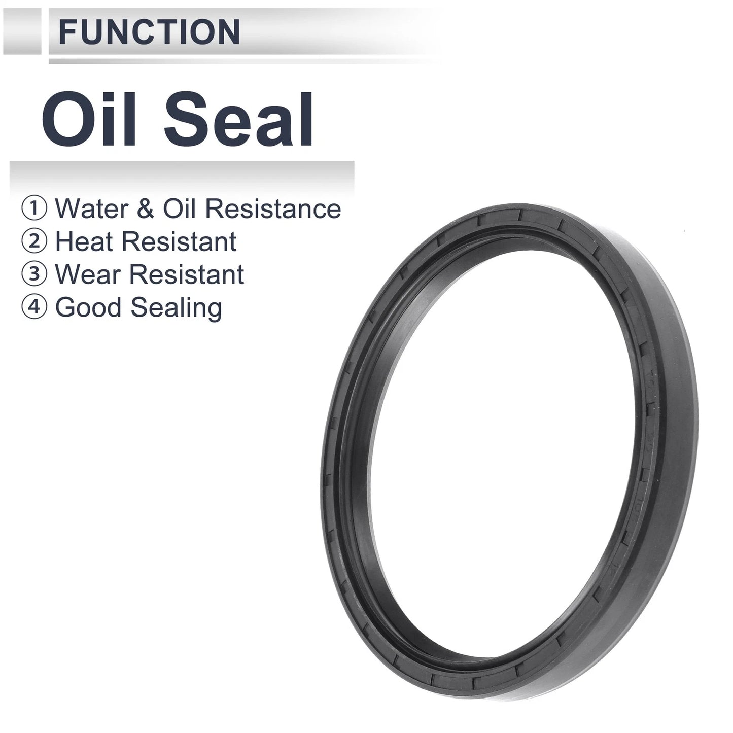Oil Seal 5 Pcs 90x105x12mm Black Nitrile Rubber Seal Ring Rotary Shaft