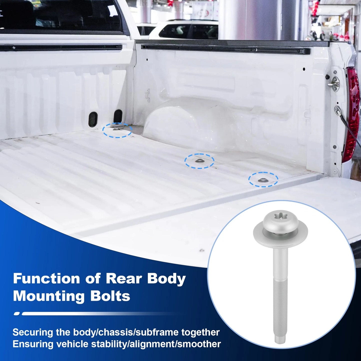 6 Pcs Bed Mounting Hardware Bolts for Toyota Tundra Tacoma (2000–2021)