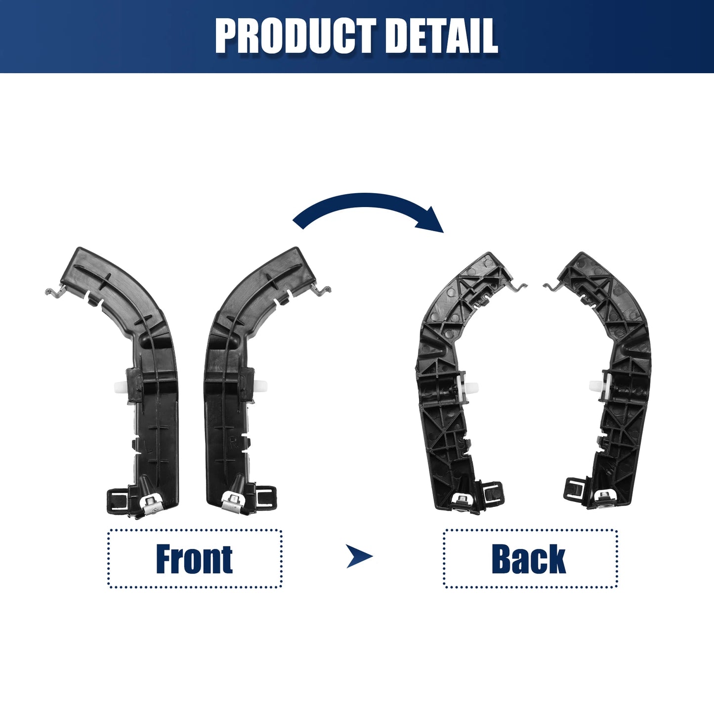Front Left and Right Bumper Brackets for Dodge Challenger