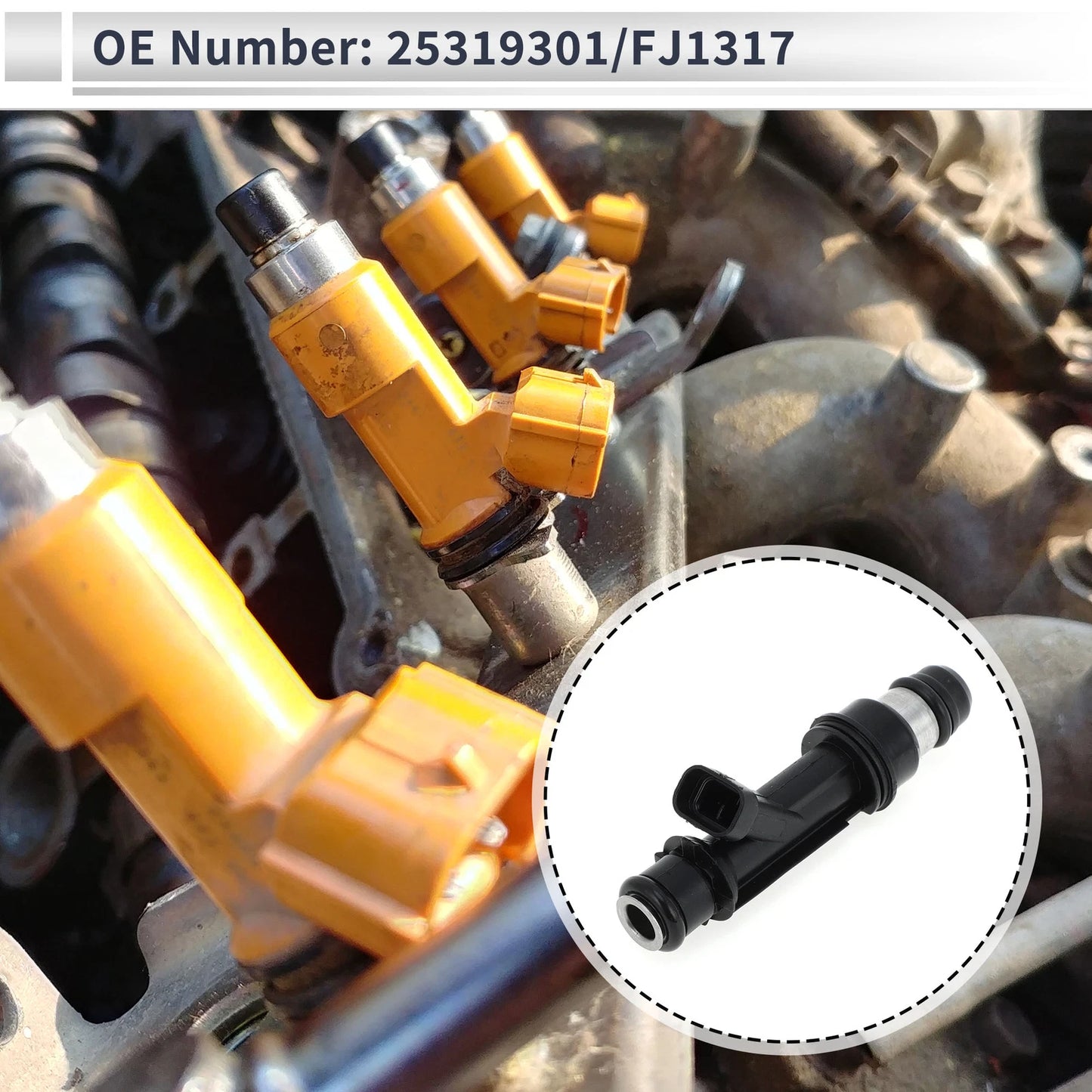 Fuel Injector 1 Pc Black for Chevy Pickup (2001 - 2003)