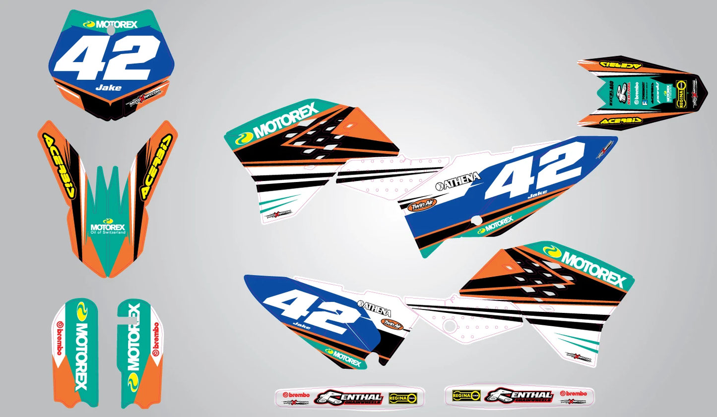Custom Graphics for KTM SX Full Sticker Kit 2007-2010