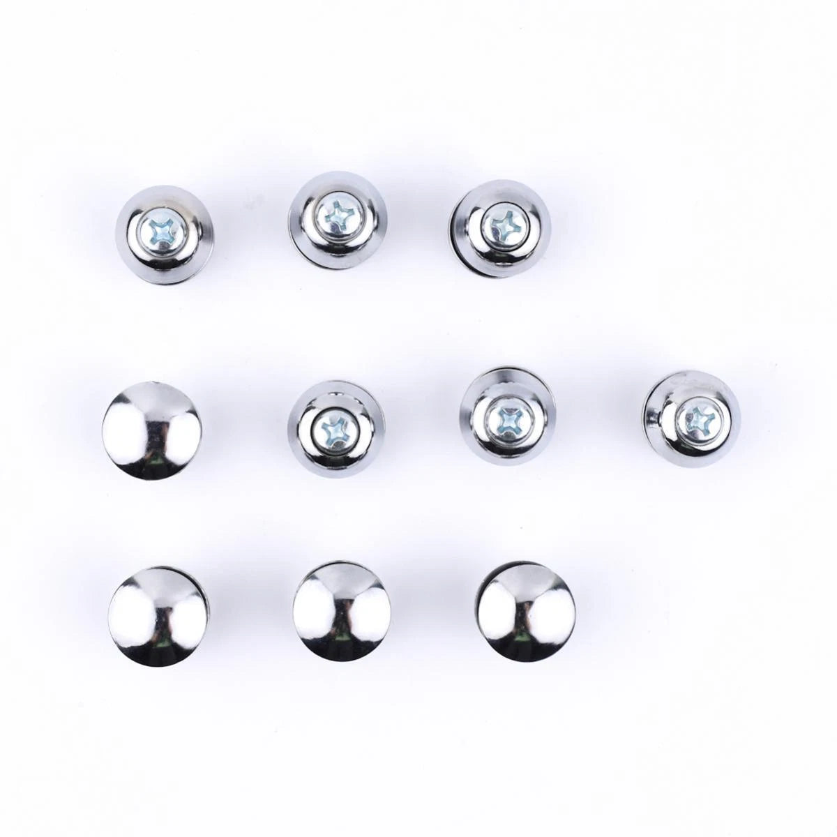 Button Space Cab Window Nuts Chrome 10 PC Fits Toyota Hilux Vigo SR5 2005-15 D06