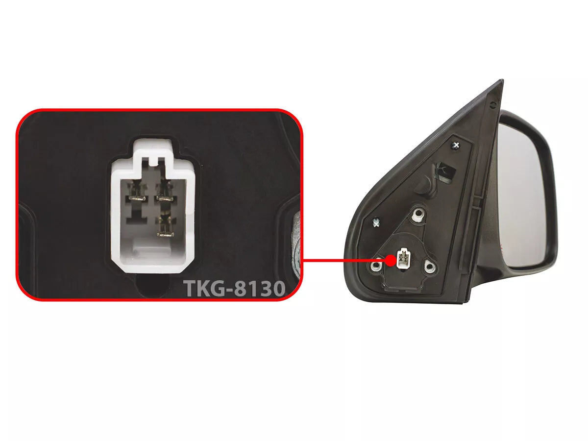 3 Wires Side Mirror Chrome for Isuzu D-Max (2003-2011)