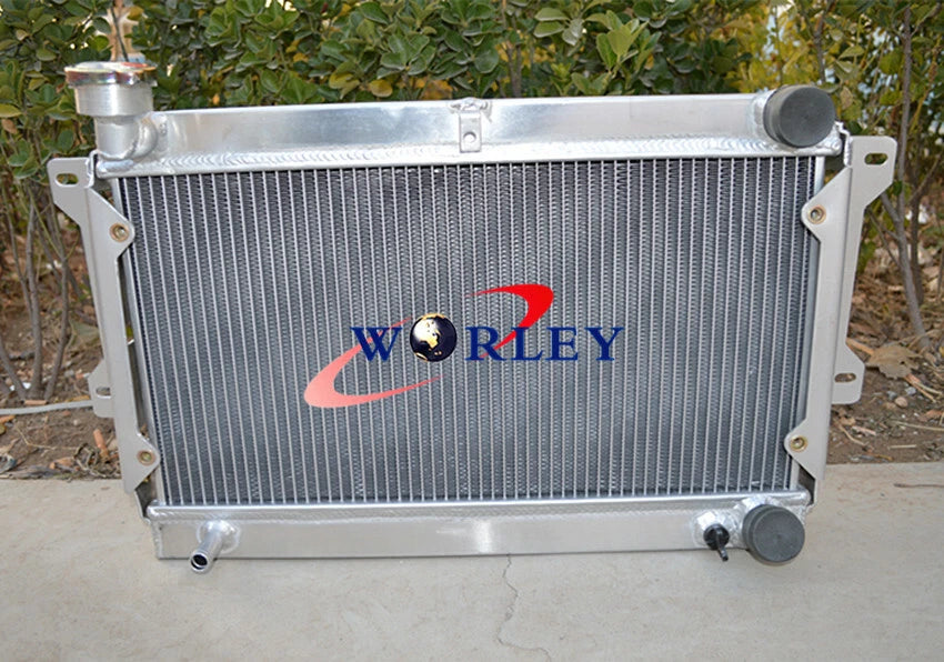 Aluminum Radiator & Oil Cooler for Mazda R100 Familia 68-73