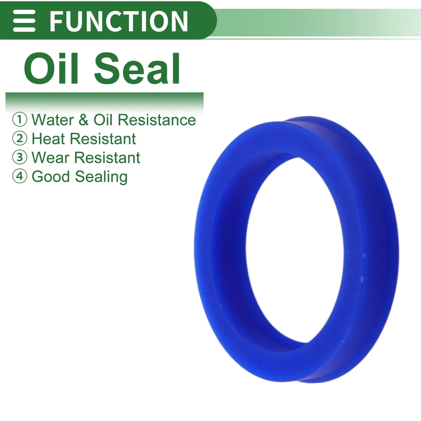 Oil Seal 42x55x10mm TPU Rotary Shaft Seal Blue 5 Pcs for Car