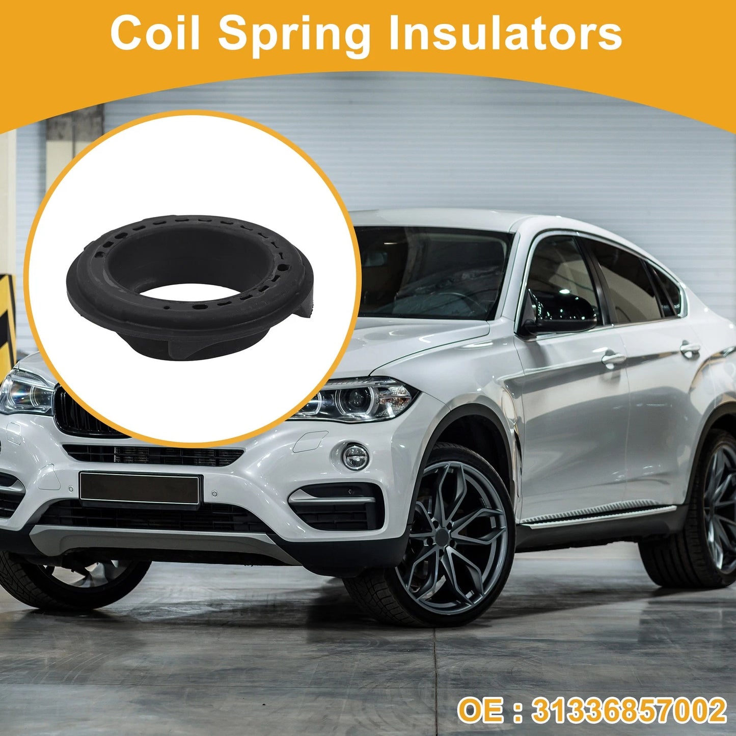 Coil Spring Insulators for BMW X6 2008-2019 Rubber 1 x Pair