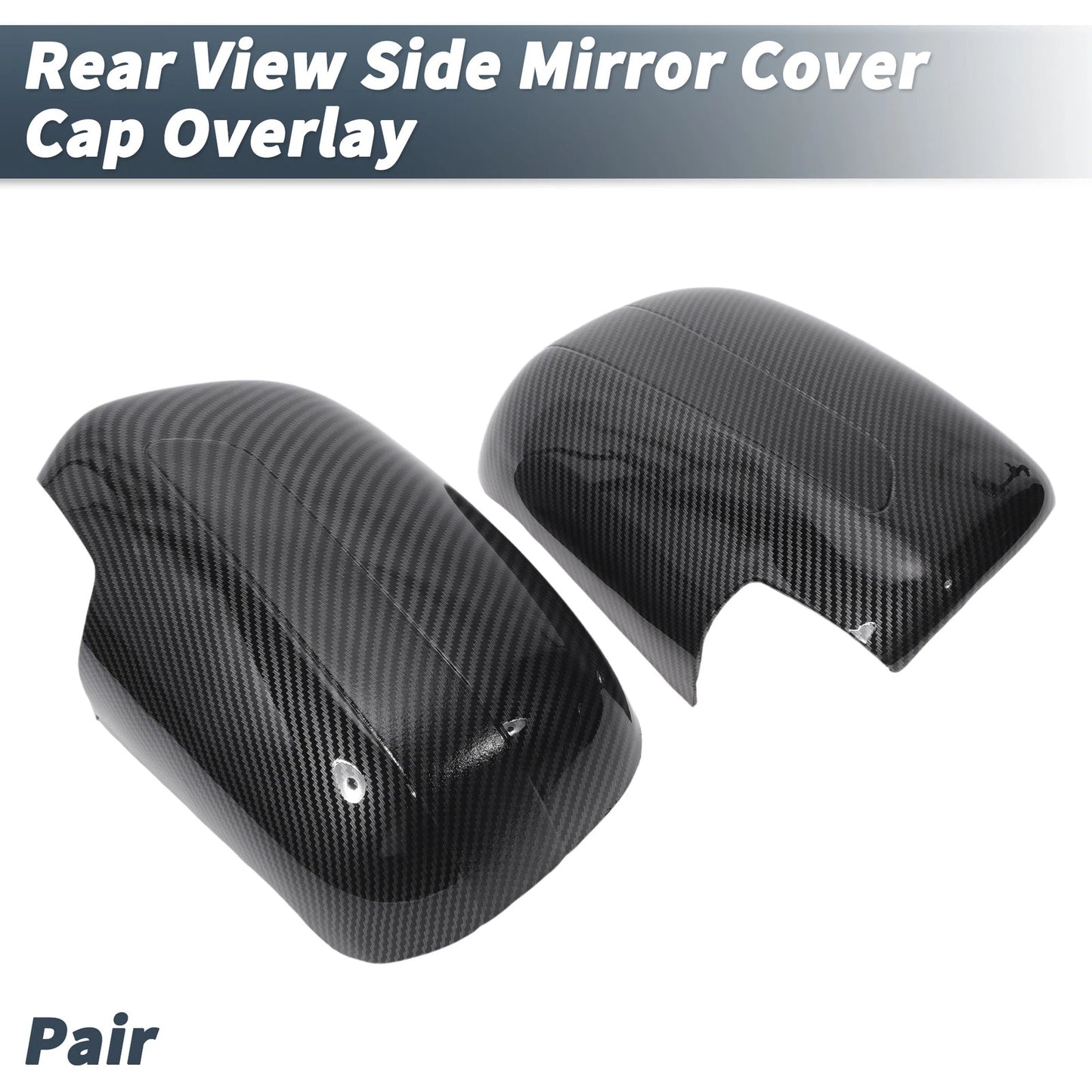 Rearview Mirror Cover Overlay Black Carbon Fiber for Lexus RX350 RX330 (2004-2006)