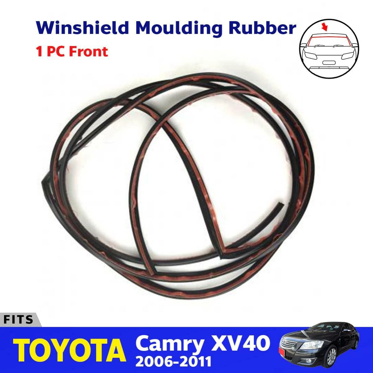 Front Weatherstrip Moulding Rubber Seal Fits Toyota Camry ACV40 4D Sedan 2006-11