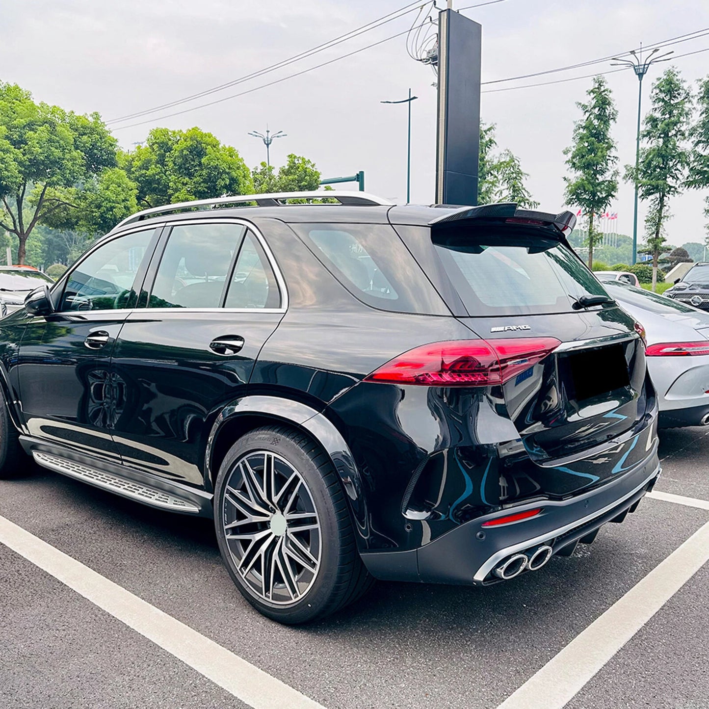 Rear Boot Spoiler Lip for Benz GLE W167 C167 GLE53 (2019-2024) Carbon Look
