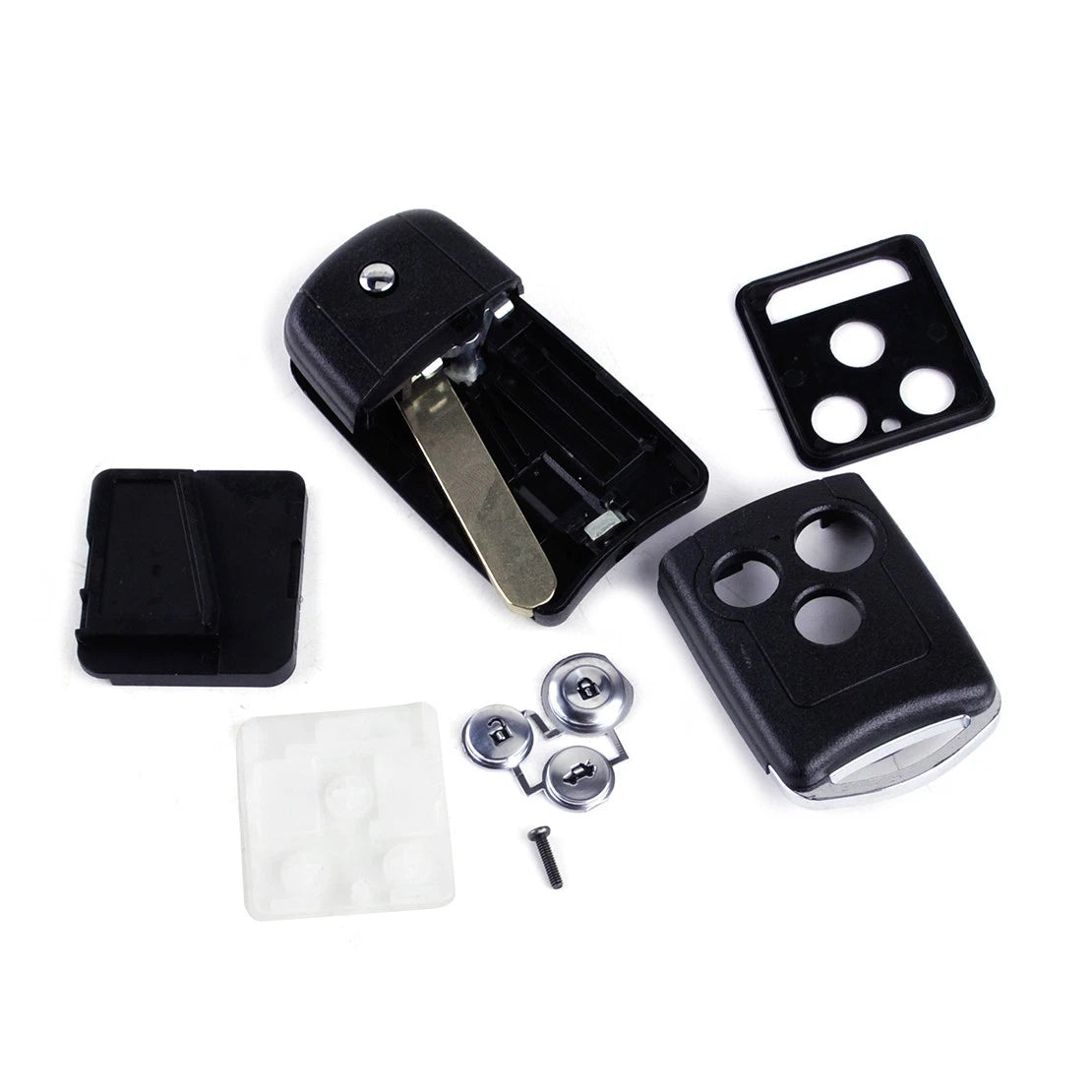 3 Button Key Shell Flip Key for Honda Jazz Civic Accord CRV HRV (2001-2023)