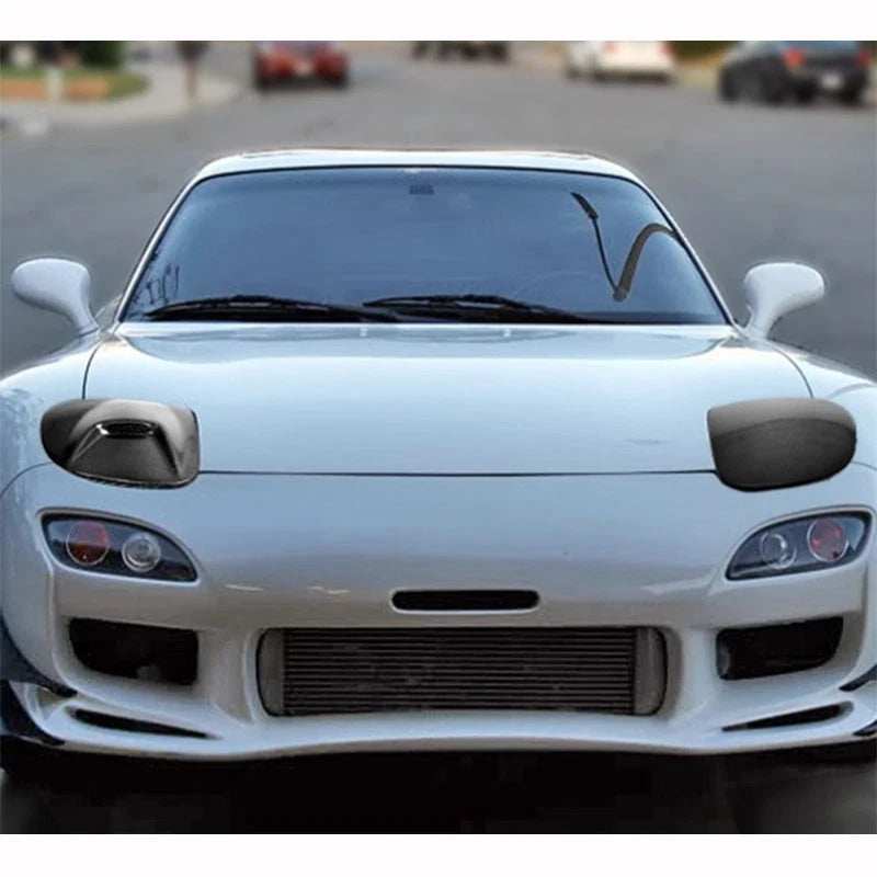 REAL Carbon Fiber Single Vent Headlight Cover for Mazda RX-7 RX7 FD3S