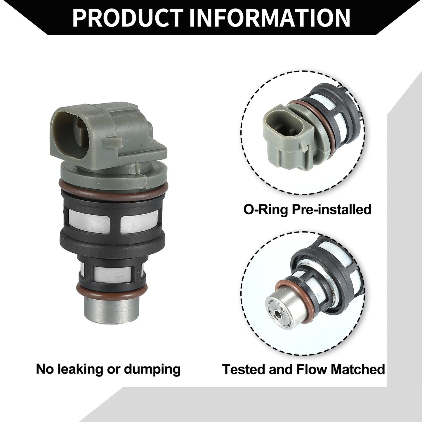 Fuel Injector 1 Pc for Chevrolet Beretta (1994-1996) 2.2L Gray
