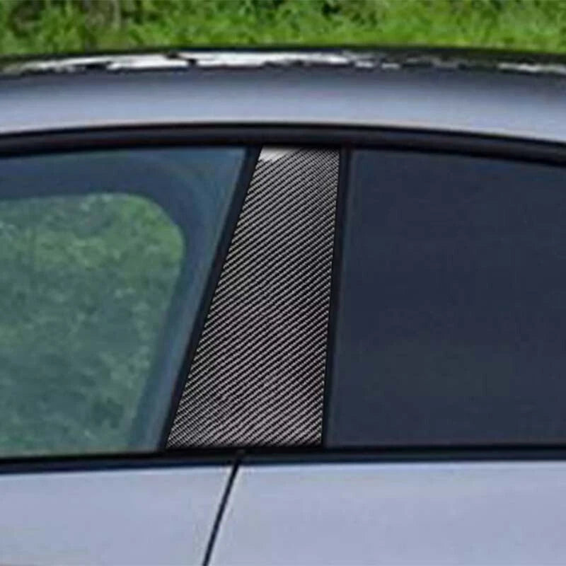 For Mercedes-Benz CLA W117 Real Carbon Fiber Modified Window B-pillar Trim 13-19