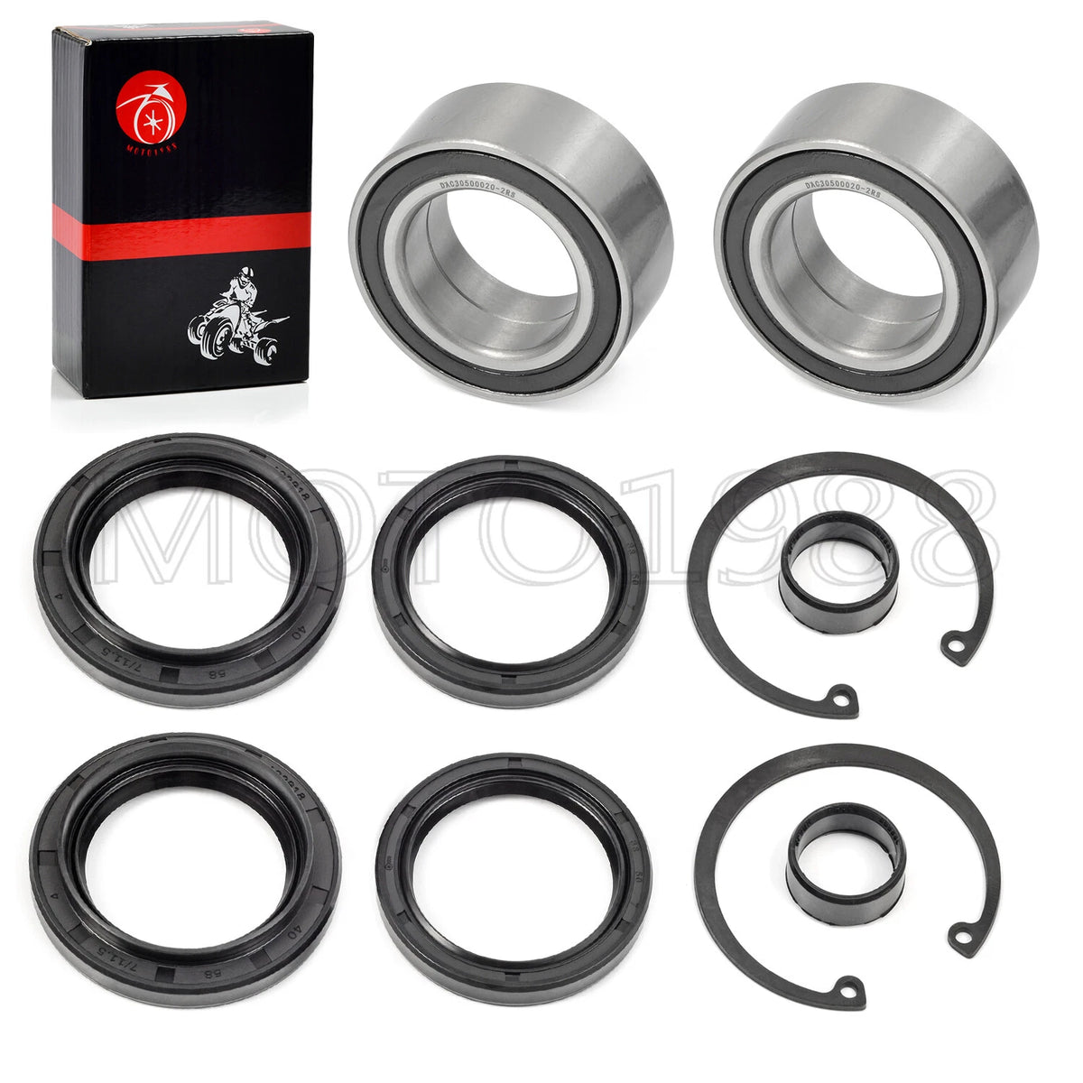 Front Wheel Bearings & Seals Kit for Honda FourTrax 300 TRX300FW (1988–2000)