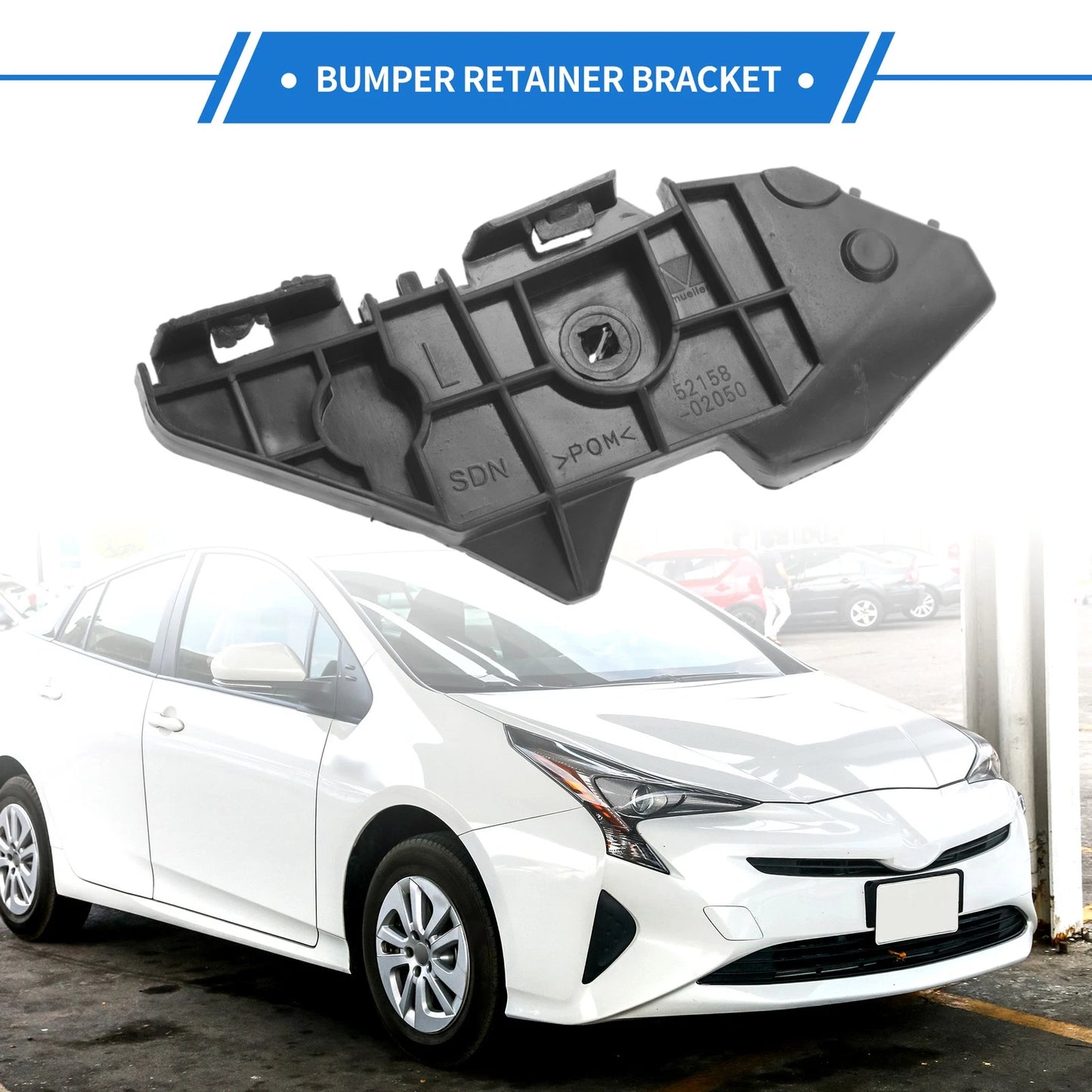Left Rear Bumper Retainer Bracket for Toyota Corolla (2009–2013)