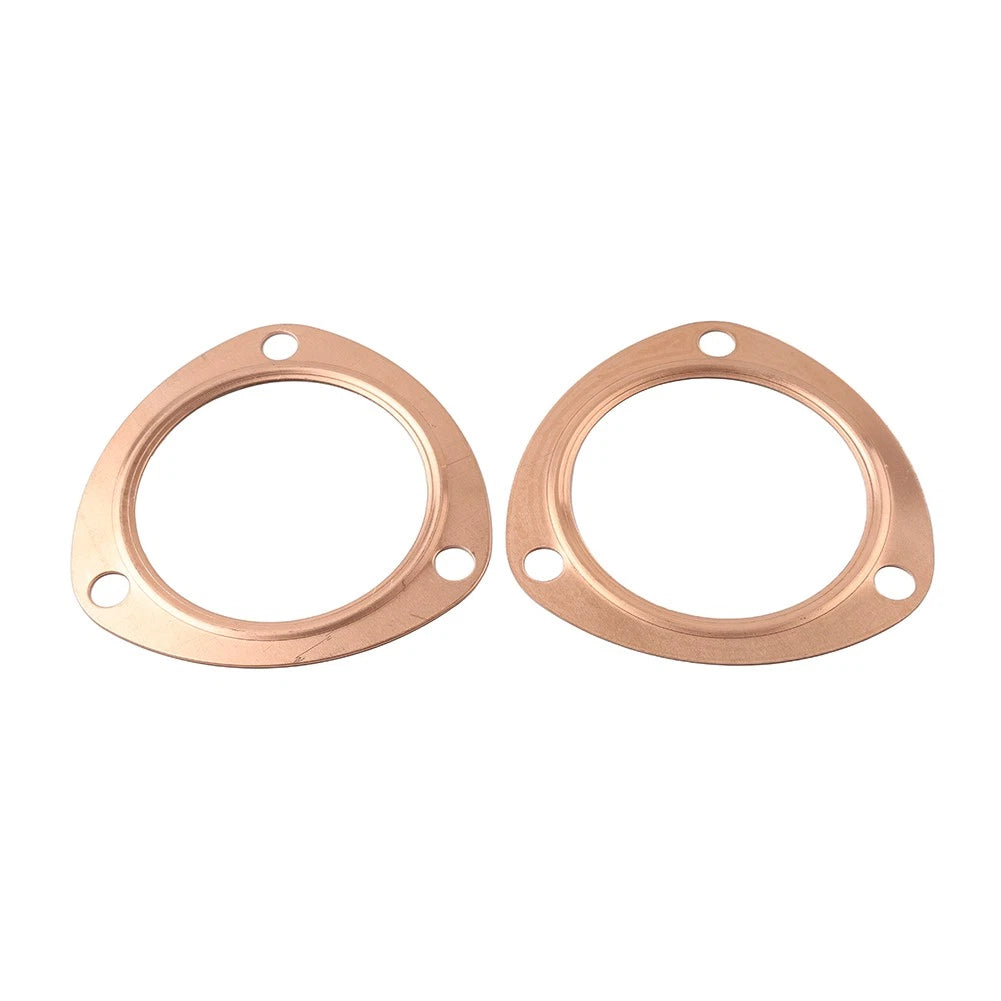 2 x 3" Copper Header Pipe Collector Flange Gaskets for Chevy SBC BBC