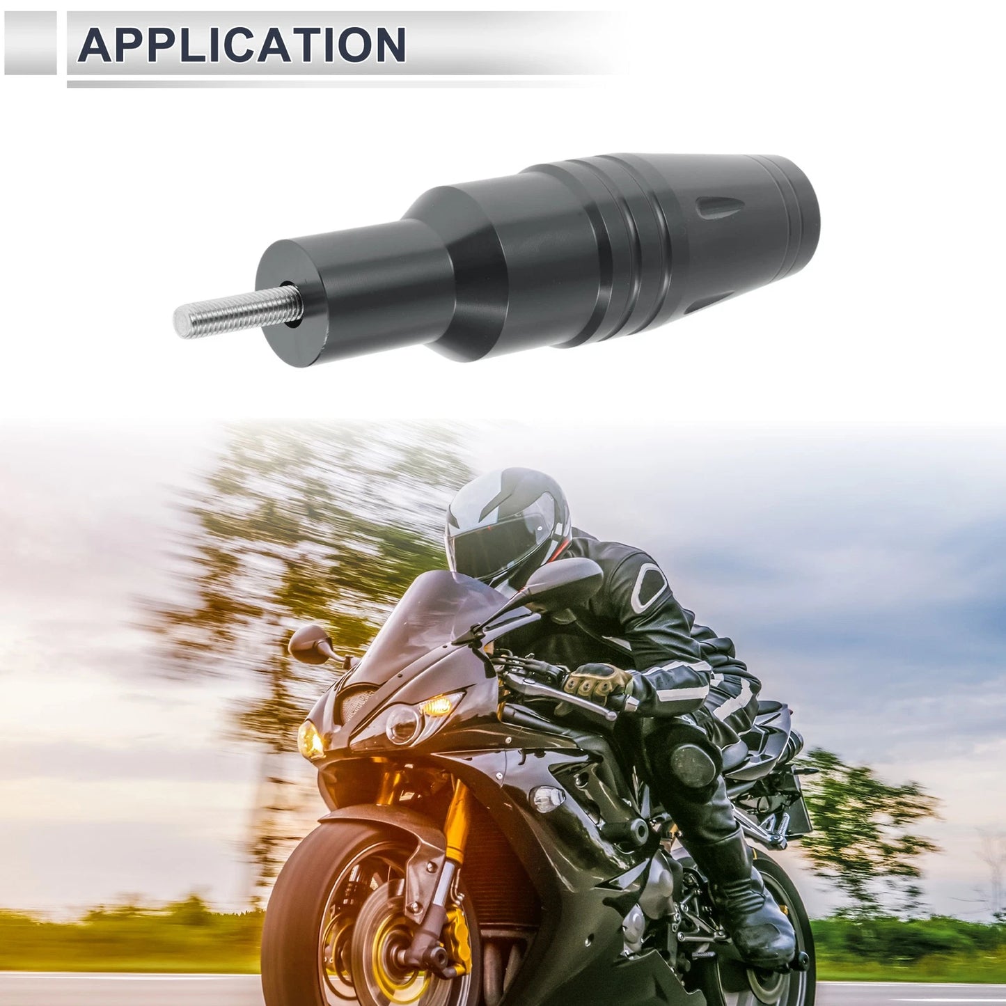 1.11in Aluminum Motorcycle Slider Frame 1 x Titanium Tone for Motorcycle