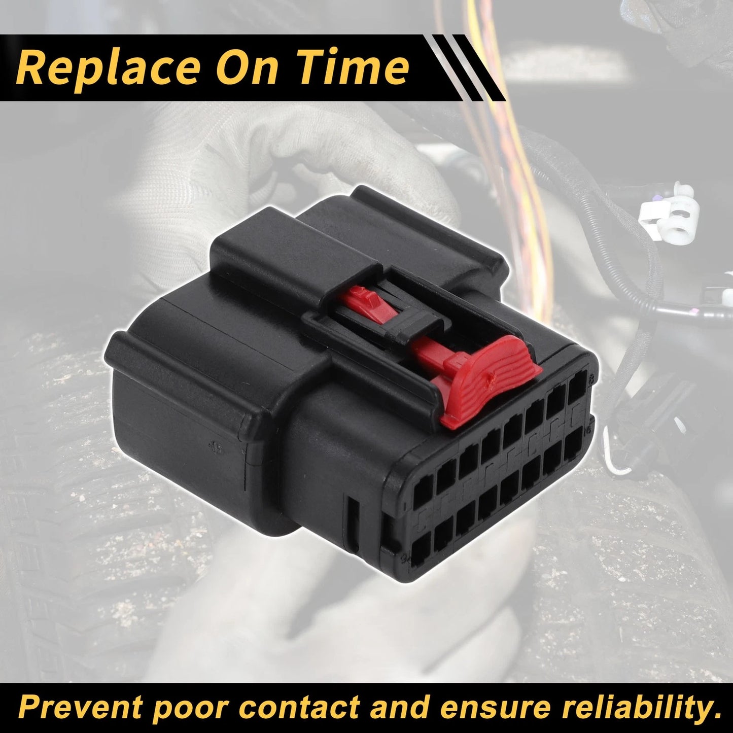 16 Pins Headlight Connector Plug for Ford (No.33482-8601)