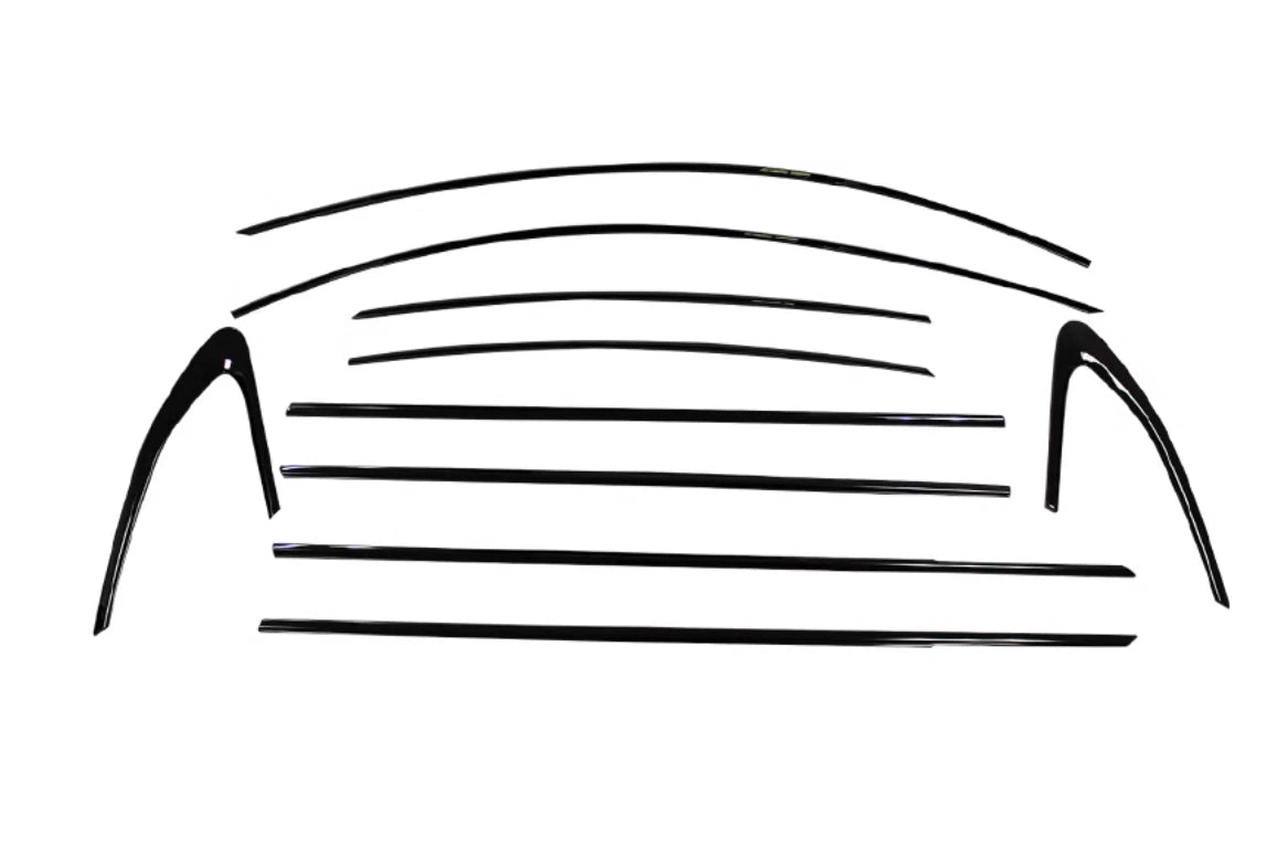 Steel Glossy Black Window Side Molding Cover Trim for Chevrolet Malibu (2016-2024)