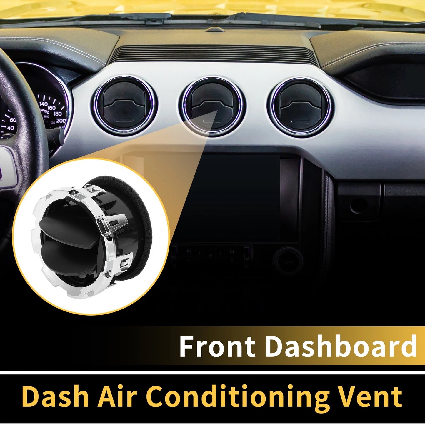 AC Heater Air Vent for Ford F-250 F-350 F-450 2011-2016 2 x Chrome Outlet