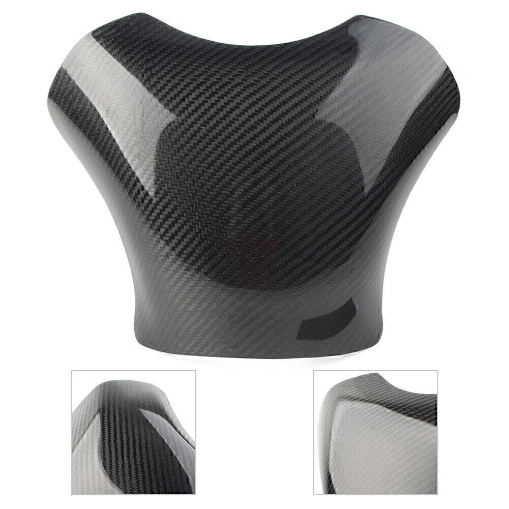 Black Carbon Fiber Gas Tank Cover Pad Protector for Kawasaki ZX6R (2005-2006)