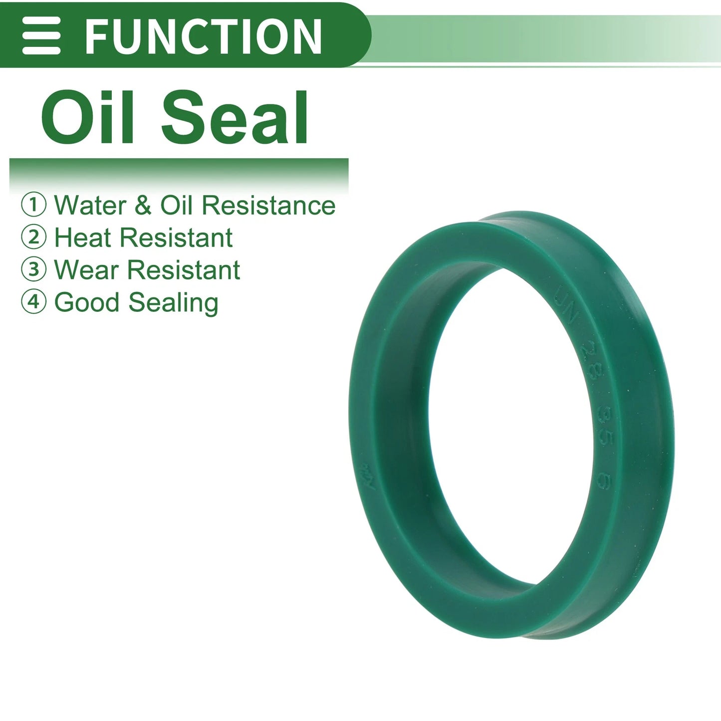 Oil Seal 28x35x6mm Rotary Shaft Seal TPU Green 5 Pcs