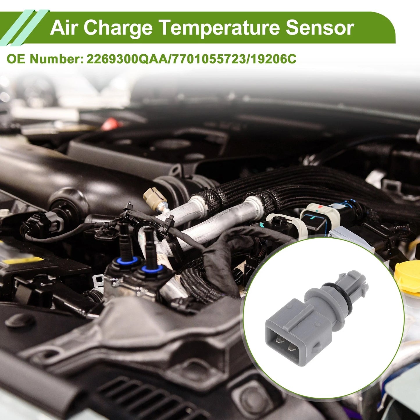 Air Charge Temperature Sensor for Peugeot 306 Hatchback 1.6 (93-00)