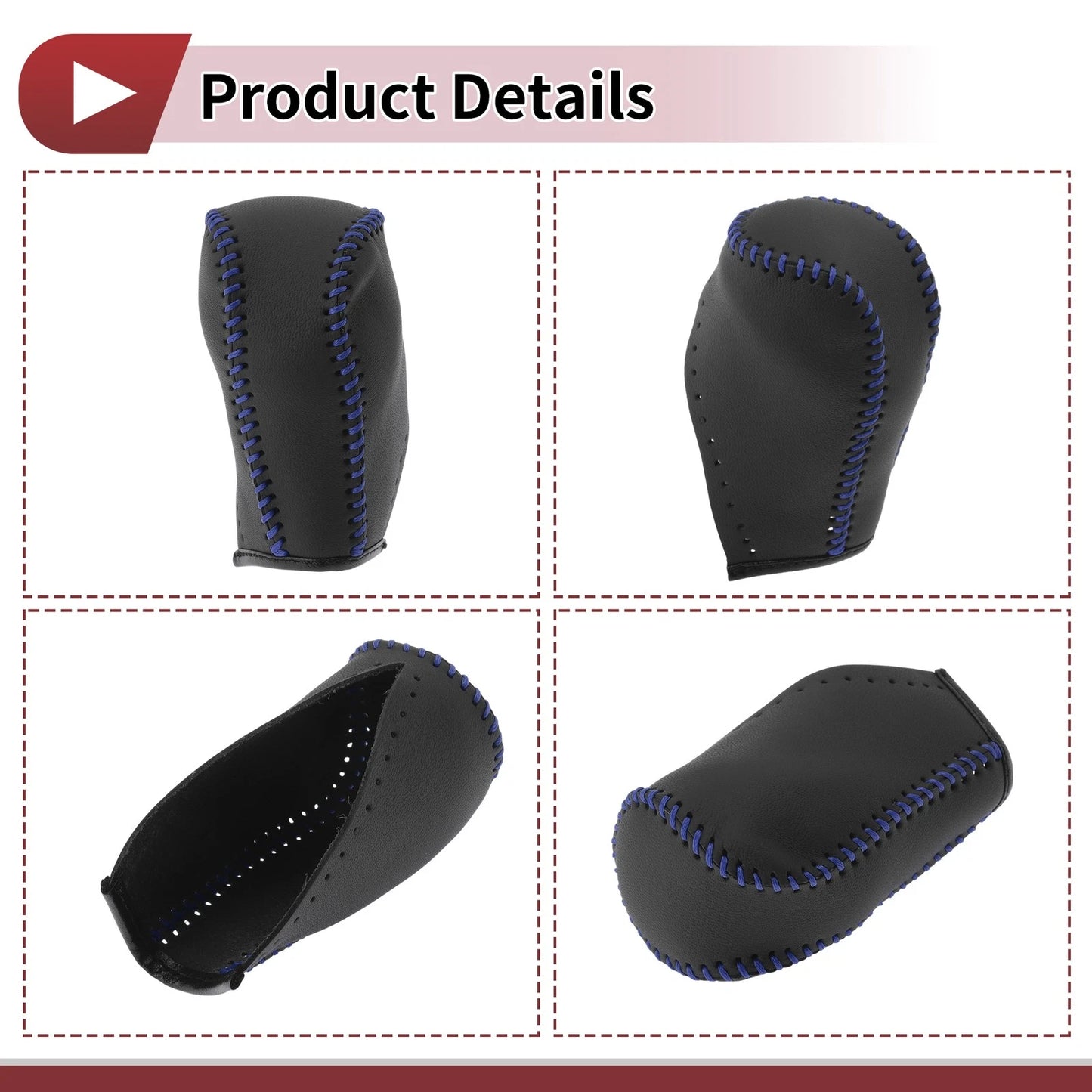 Car Gear Shift Knob Cover for Toyota Corolla (2014-2018) - Blue Faux Leather