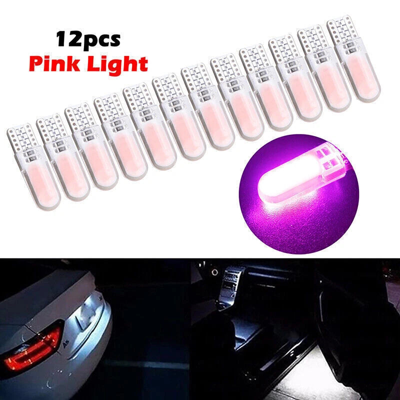 12 x T10 194 W5W COB 2835 SMD LED Car License Light Bulbs for Universal