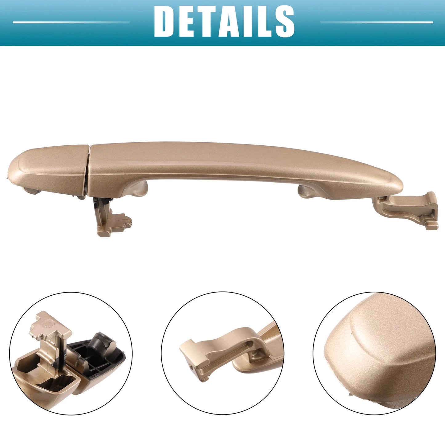 Exterior Door Handle Lock Cover for Toyota Sienna (Champagne)