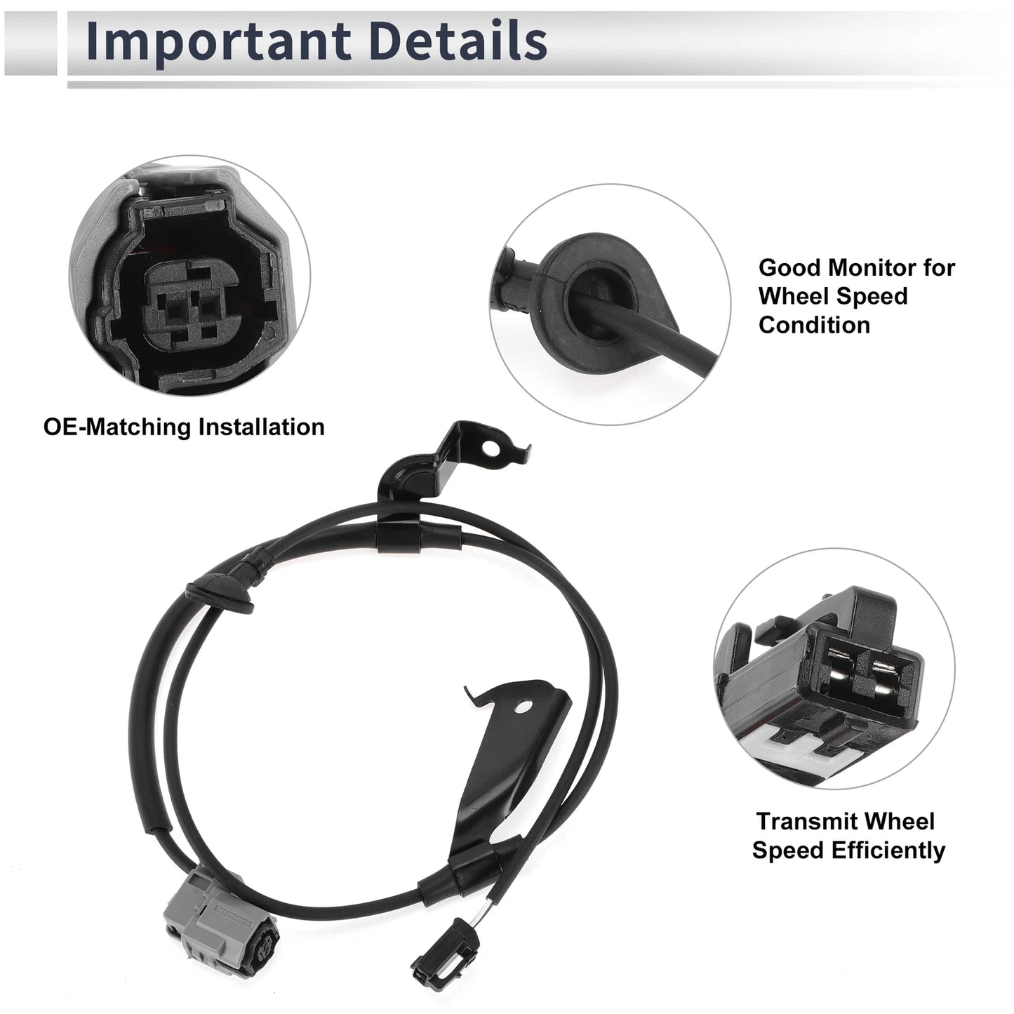 ABS Wheel Speed Sensor for Toyota Camry 2012-2017 1 x Rear Right Sensor