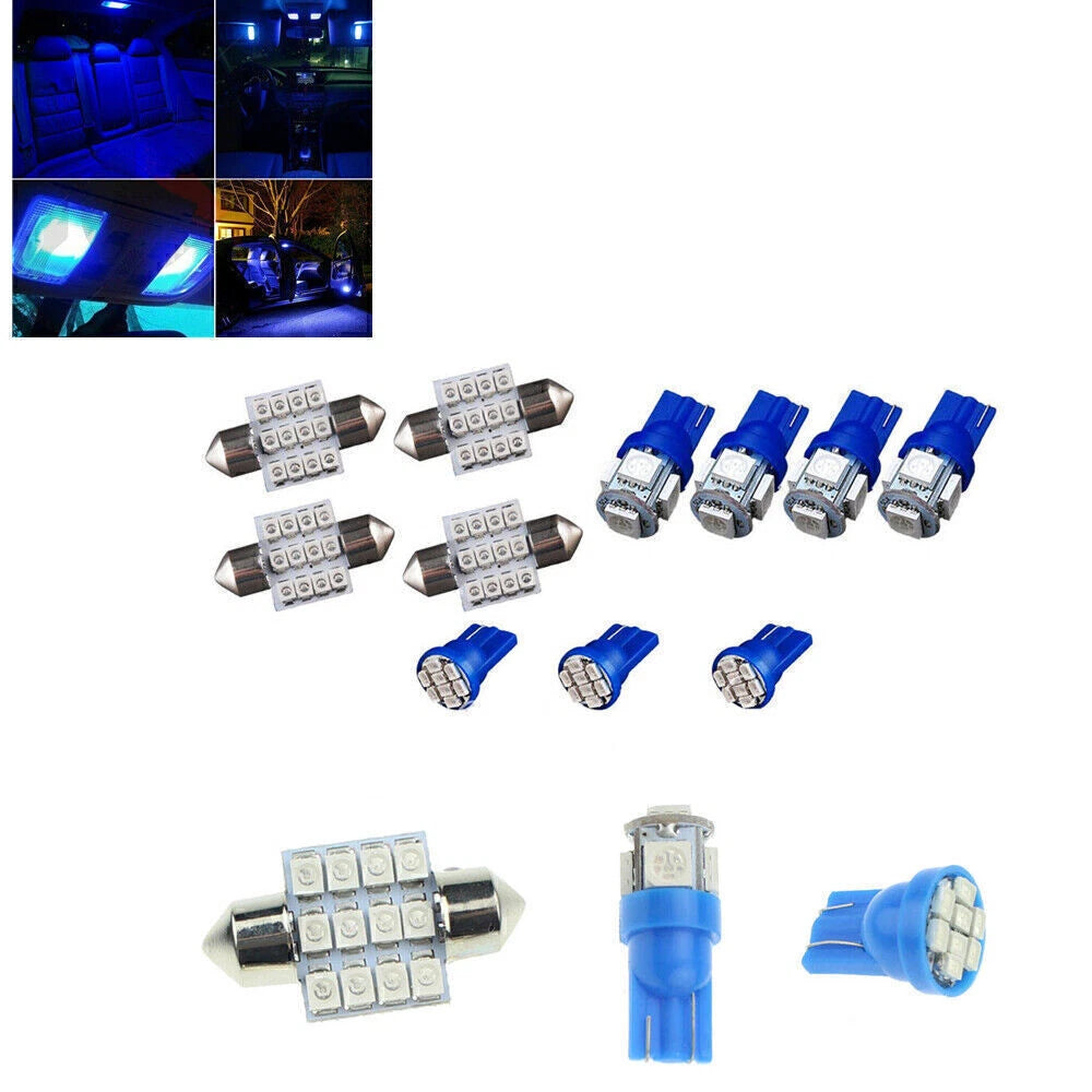 11 x Blue LED License Bulbs for Ford Freestar (2004-2007)