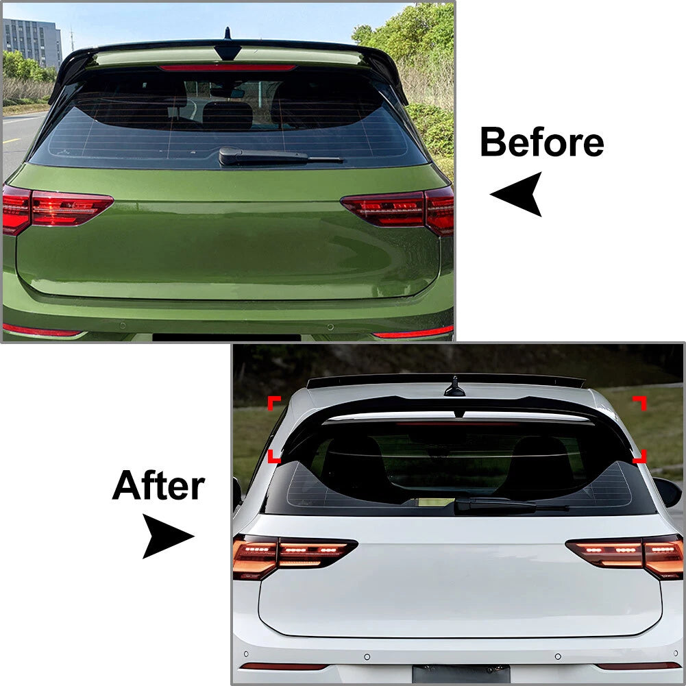 Carbon Look Rear Roof Spoiler Wing Lip for VW Golf 8 R CS (2020-2024)