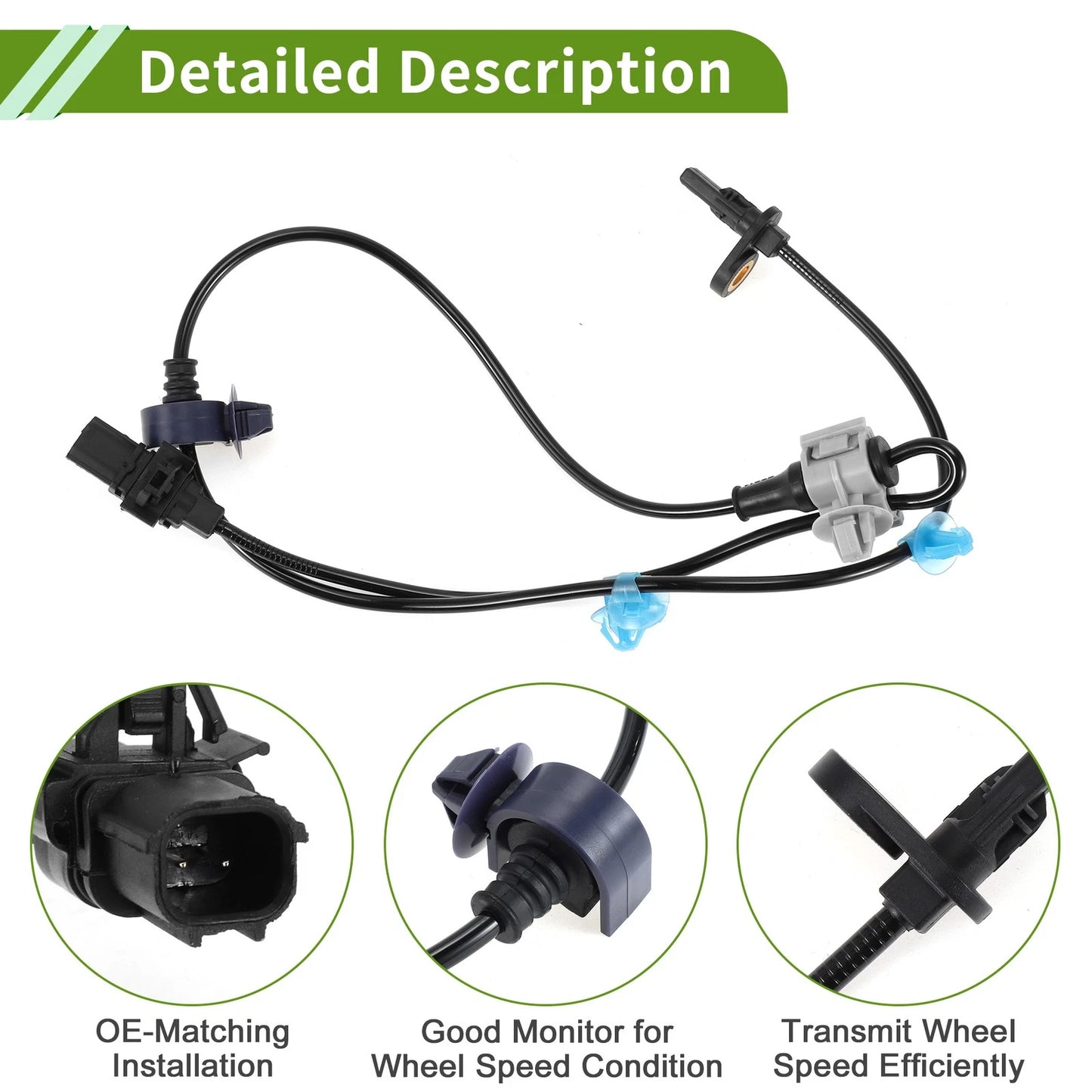 1 Pc Rear Left ABS Wheel Speed Sensor for Acura RDX (2013-2018)