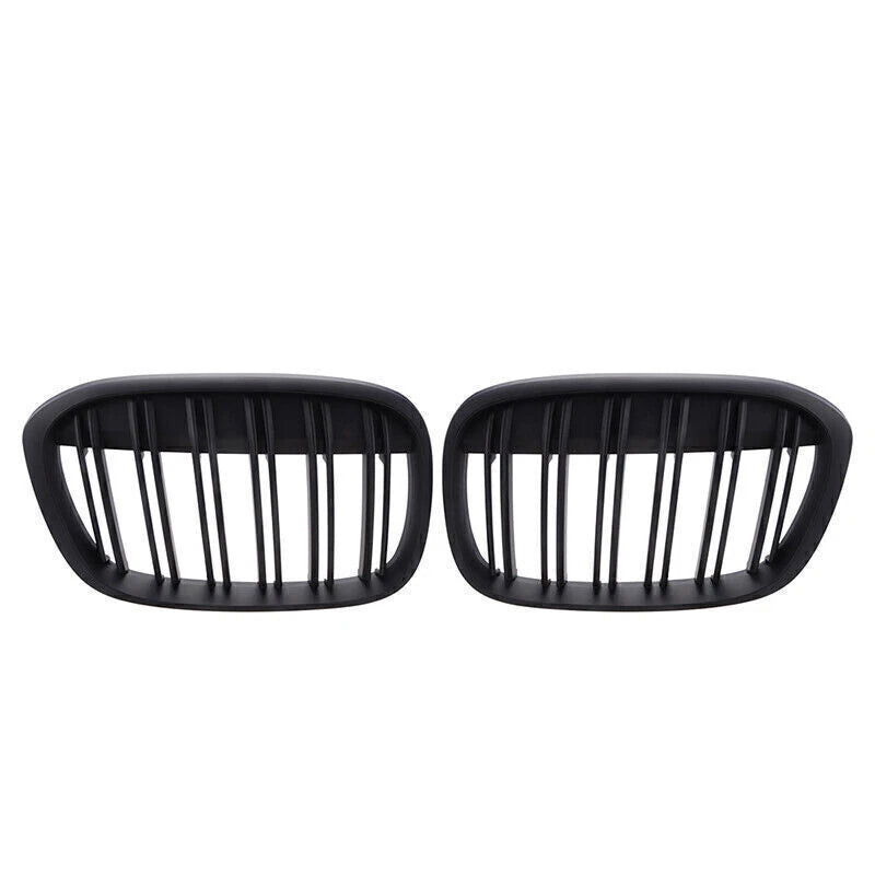Matte Black Front Kidney Grille for 2016-2019 BMW X1 F48 F49 (2 x Grilles)