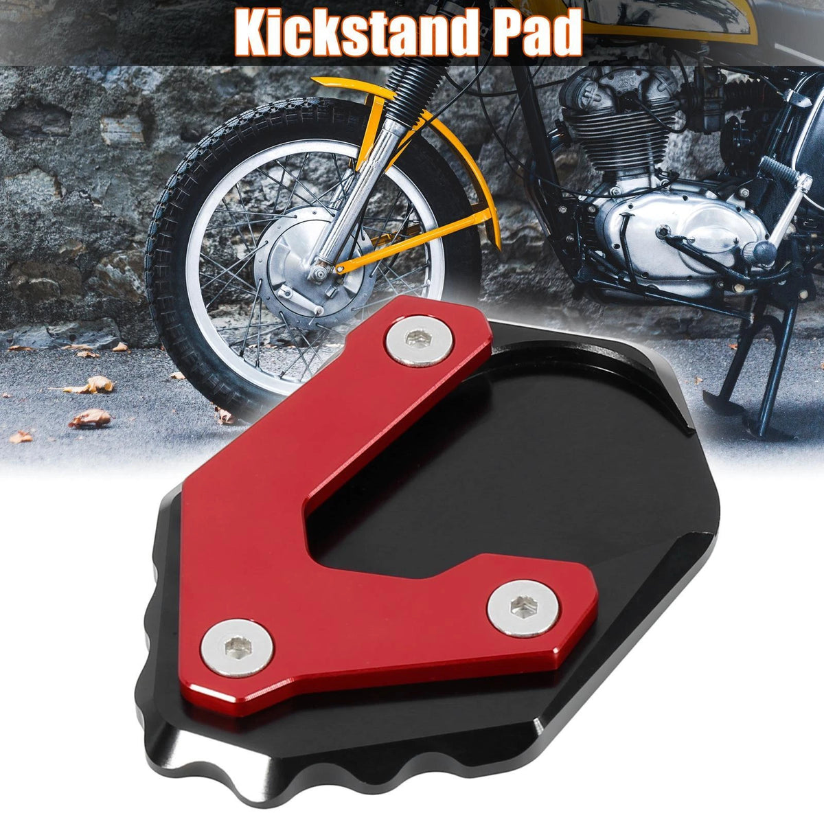 Red Kickstand Side Stand Enlarger Pad for BMW R1200GS (2013-2020)