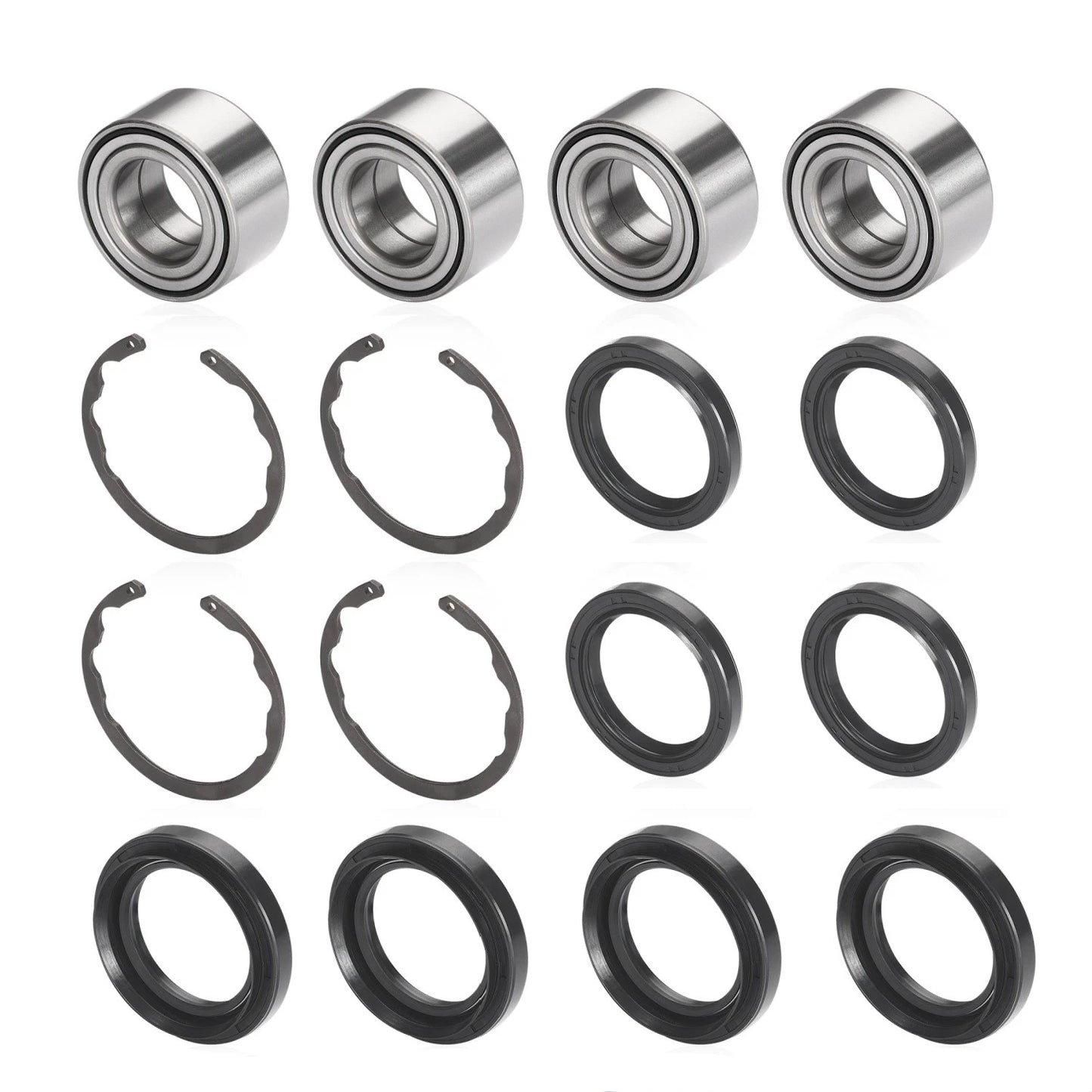 4x Front/Rear Bearing w/Circlip for Kawasaki Bayou 300 400 Prairie 300 400 (1990–2006)