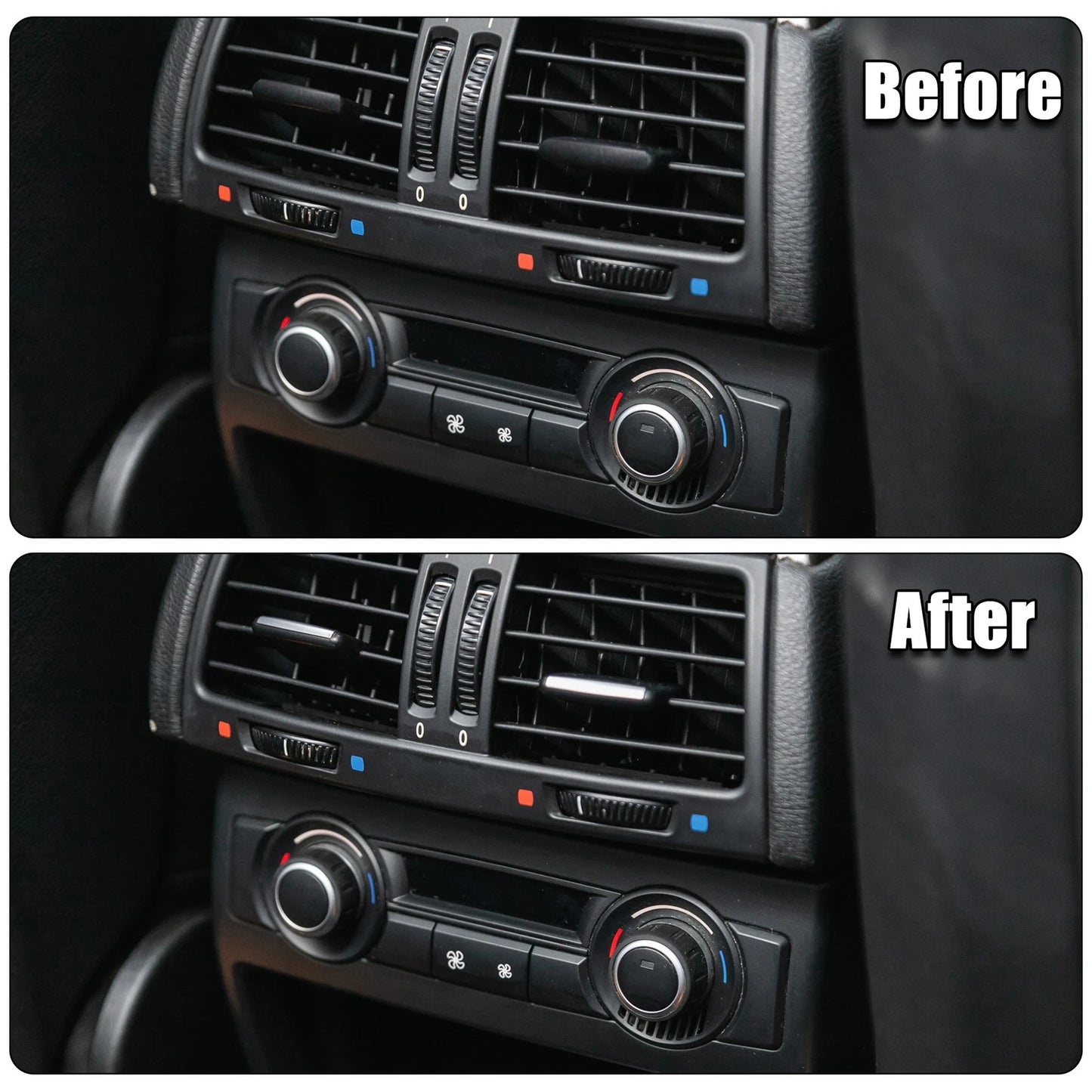 AC Air Vent Outlet Tab Clip Chrome Trim for BMW X5 (2014-2018) - Items